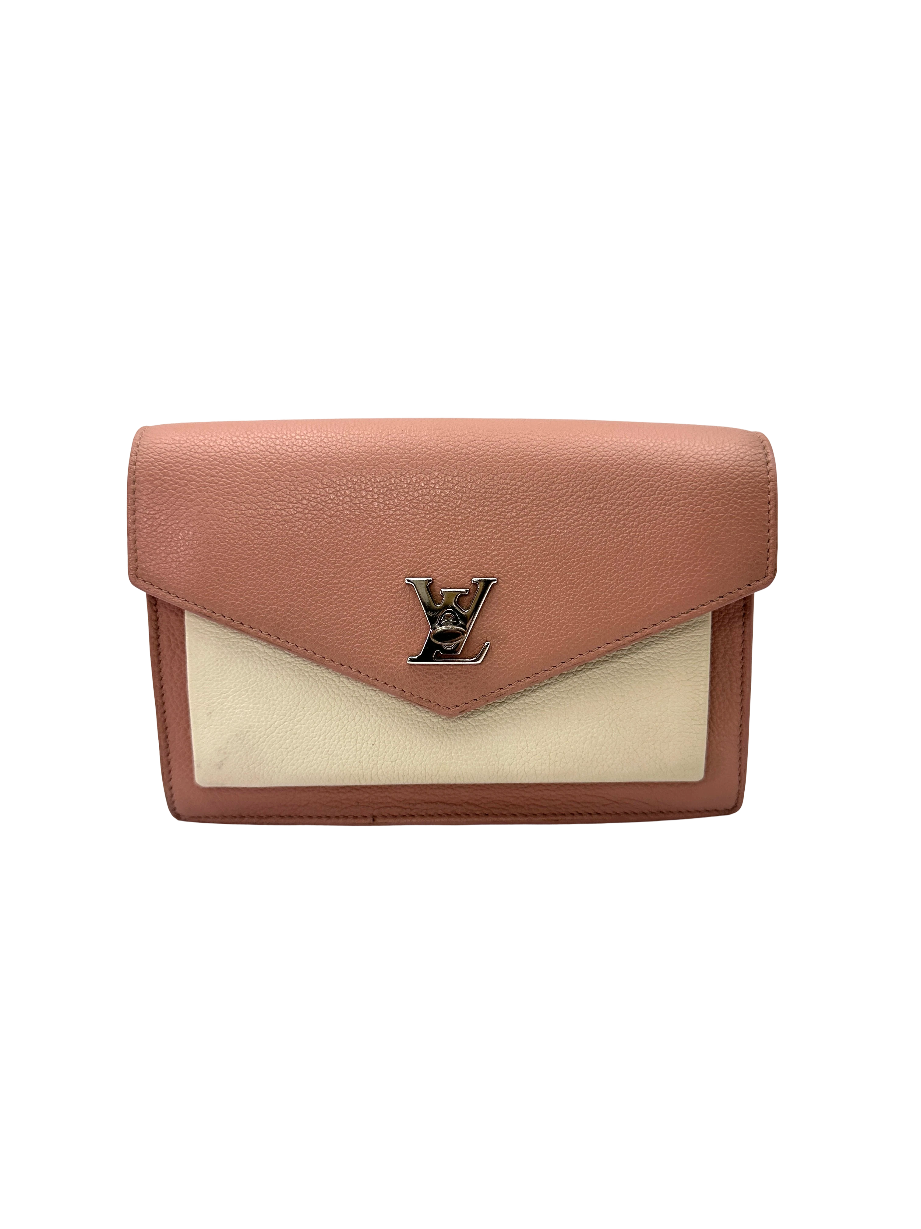 Louis Vuitton Lockme Pink/White Leather Shoulder Bag LV3331