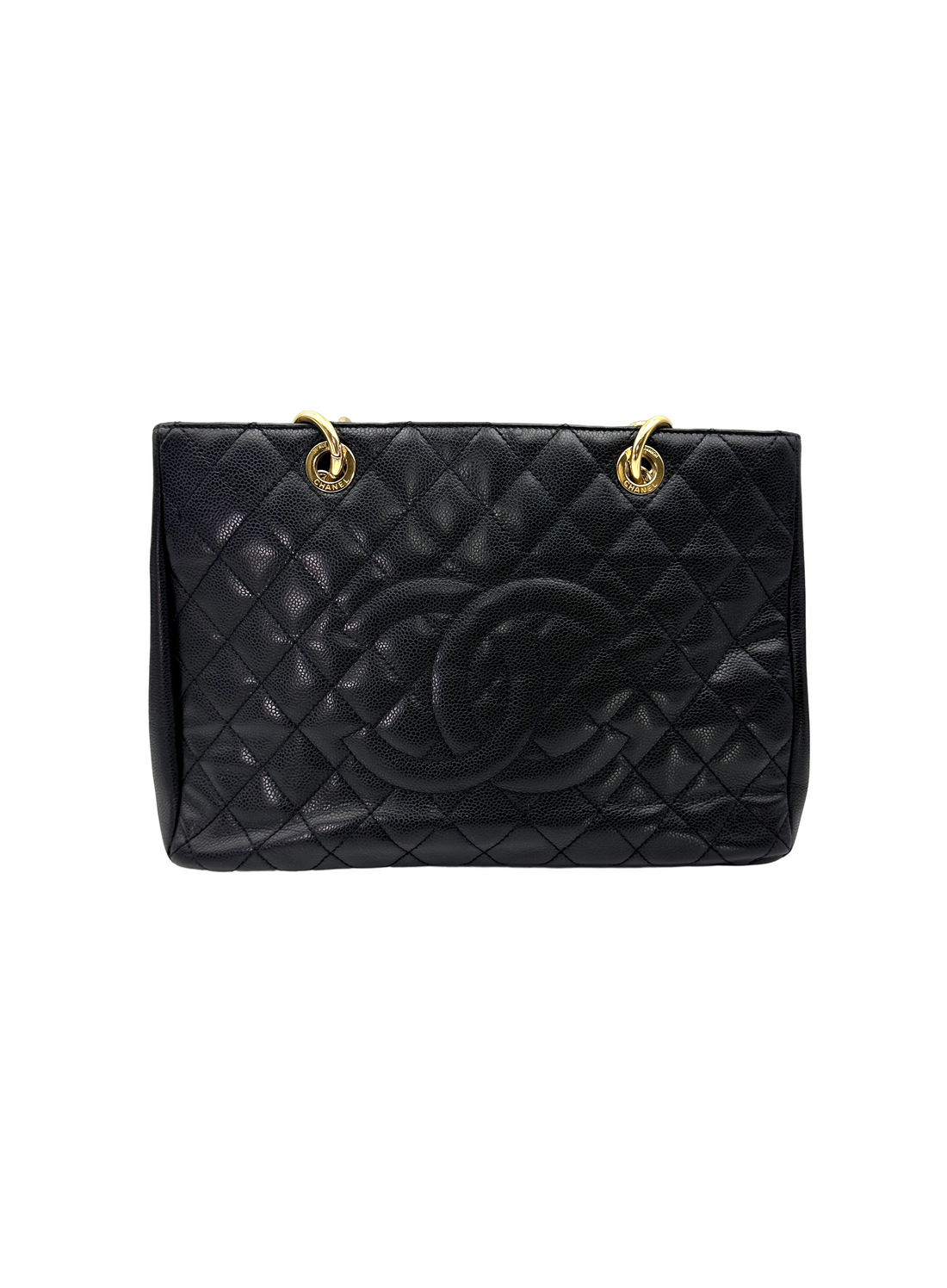 Chanel GST Black Quilted Leather Tote Handle Bag(13***80) CC2571
