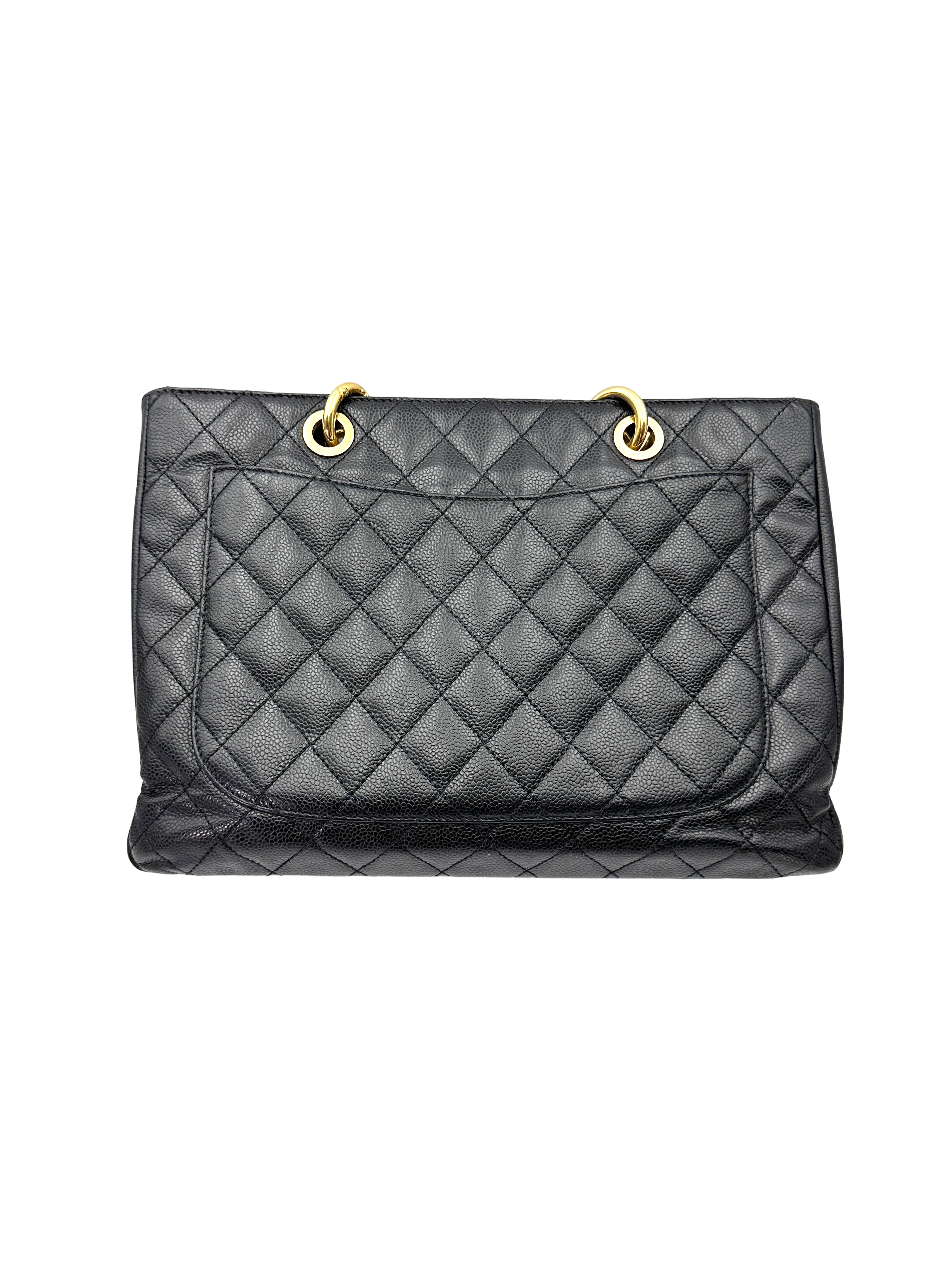 Chanel GST Black Quilted Leather Tote Handle Bag(13***80) CC2571