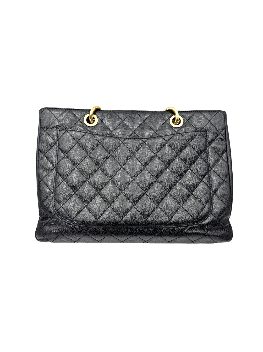 Chanel GST Black Quilted Leather Tote Handle Bag(13***80) CC2571