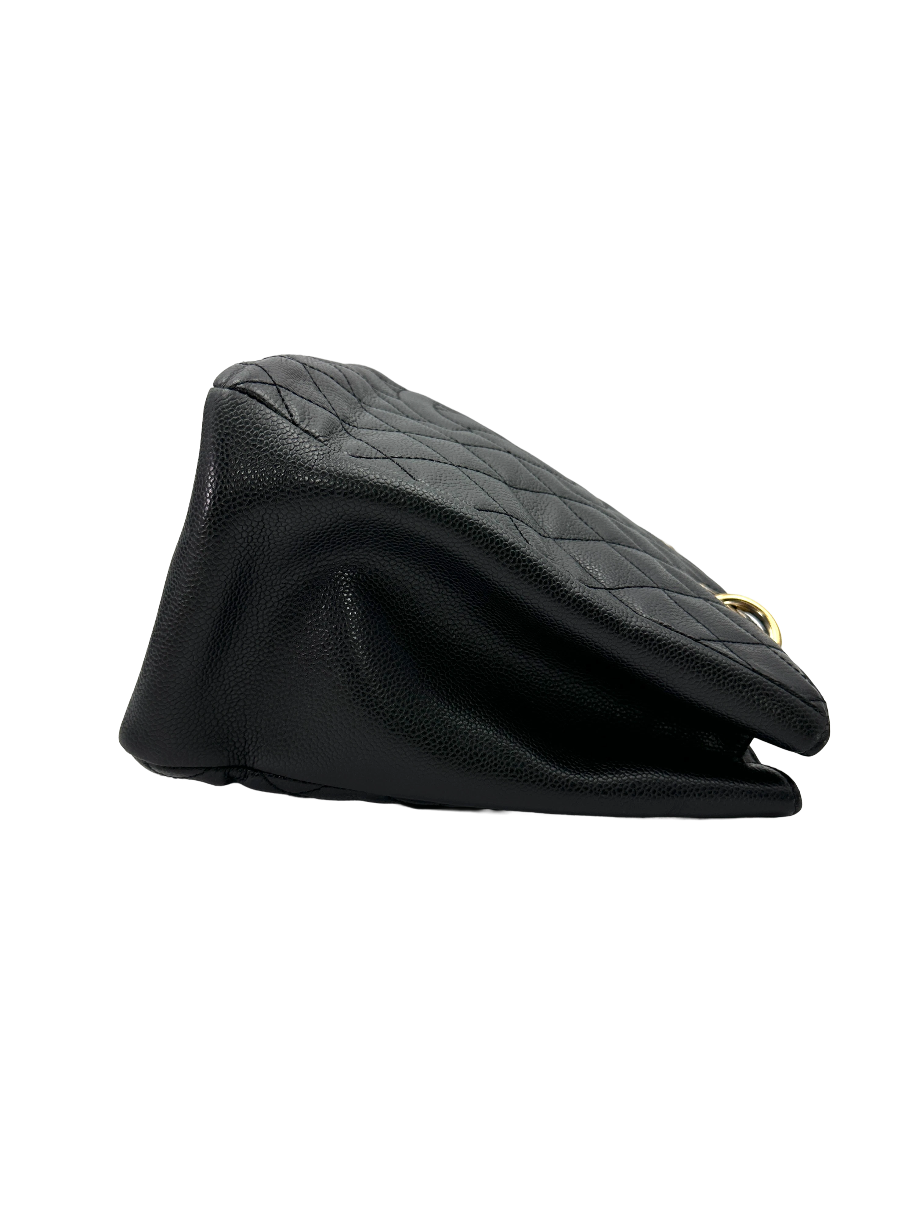 Chanel GST Black Quilted Leather Tote Handle Bag(13***80) CC2571