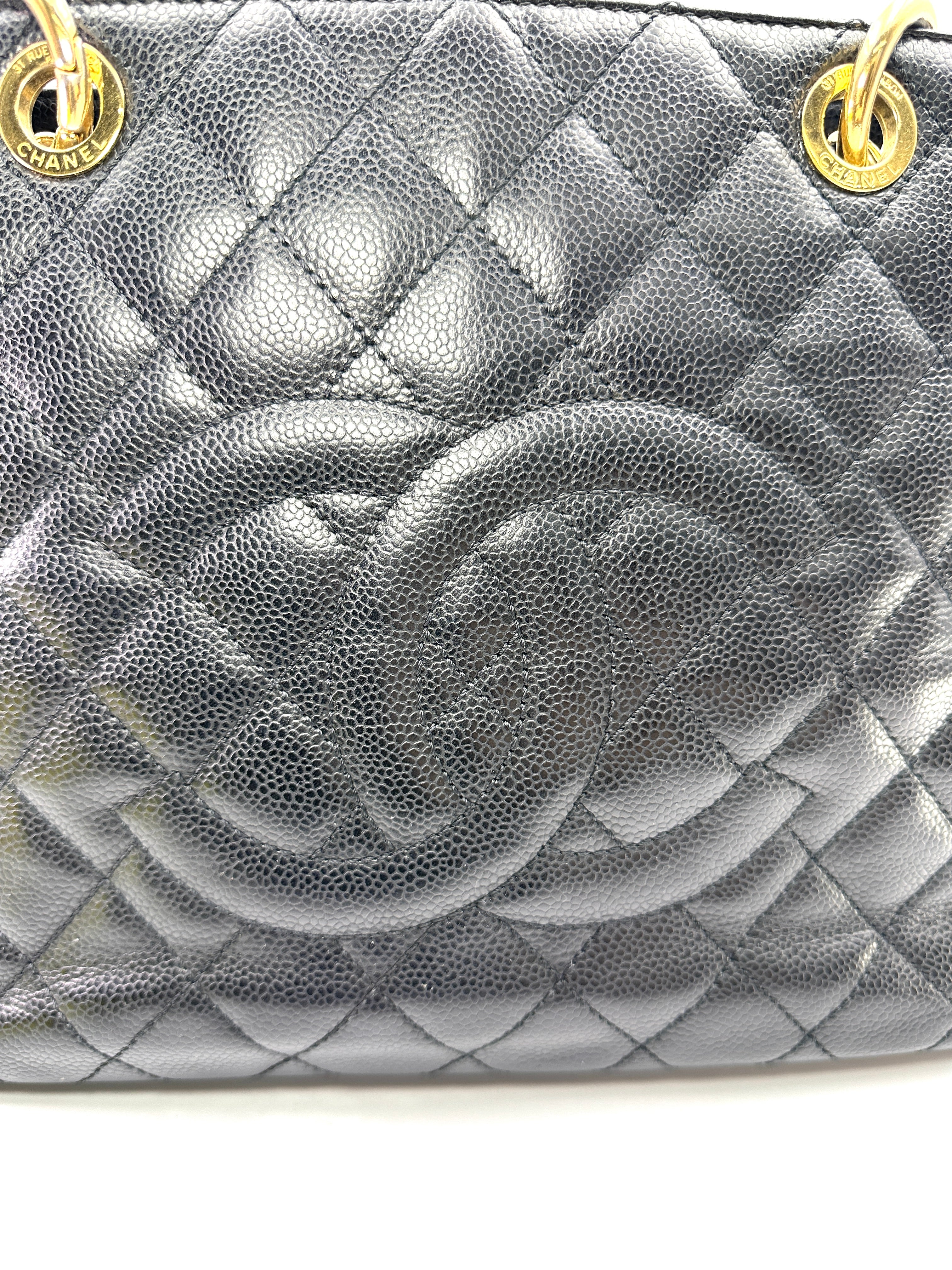 Chanel GST Black Quilted Leather Tote Handle Bag(13***80) CC2571