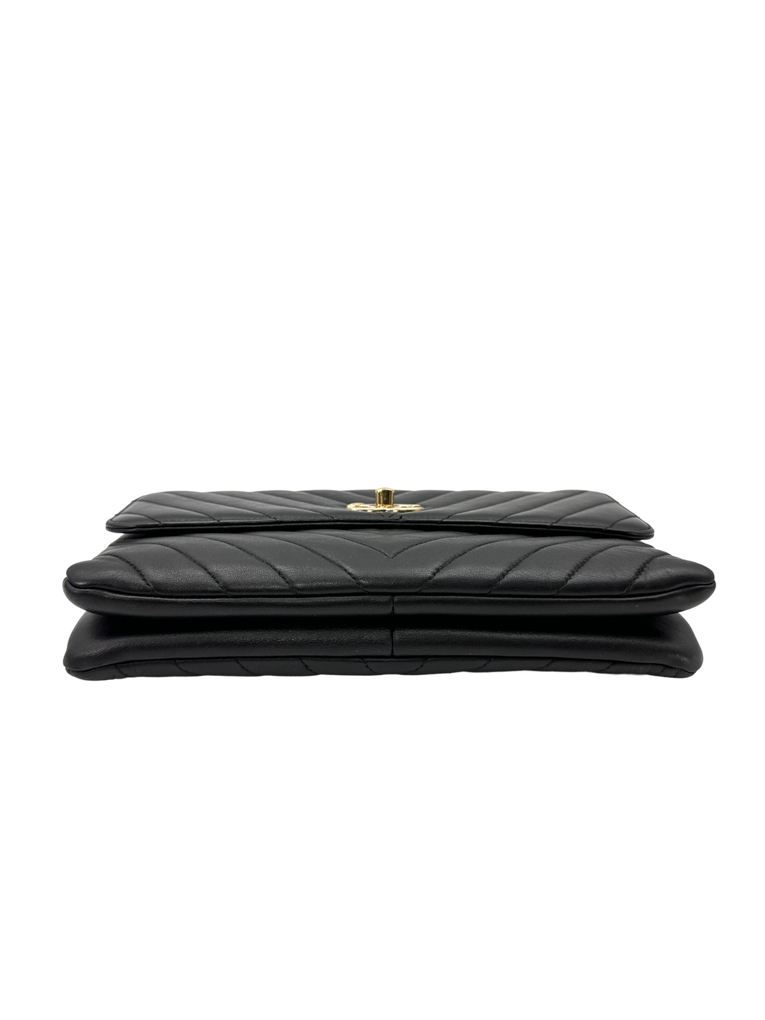 Chanel Trendy CC Black Chevron Quilted Leather Wallet On Chain(28***55) CC2568