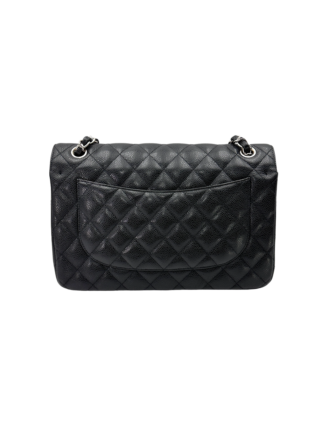 Chanel Classic Flap Black Quilted Leather Shoulder Bag With Silver Buckle(15***61) CC2569
