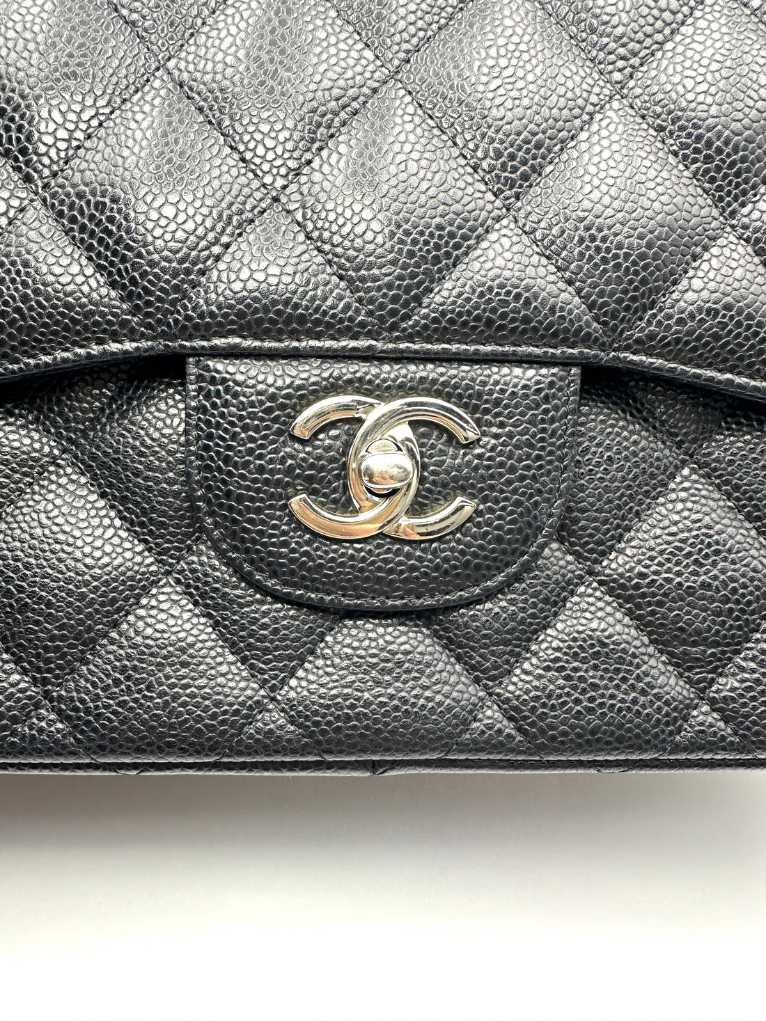 Chanel Classic Flap Black Quilted Leather Shoulder Bag With Silver Buckle(15***61) CC2569