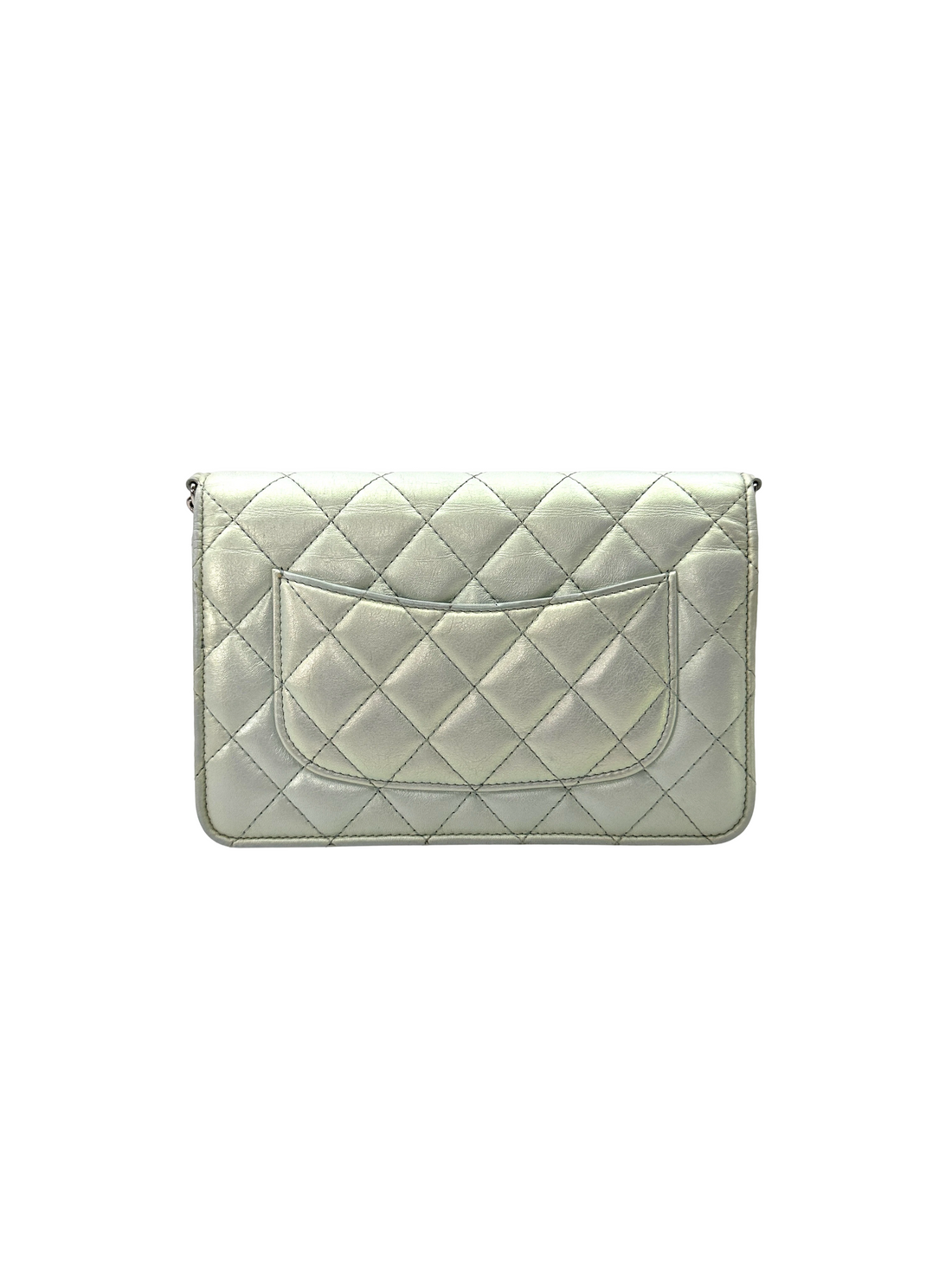 Chanel Iridescent White Quilted Leather Wallet On Chain(C2***K1) CC2567
