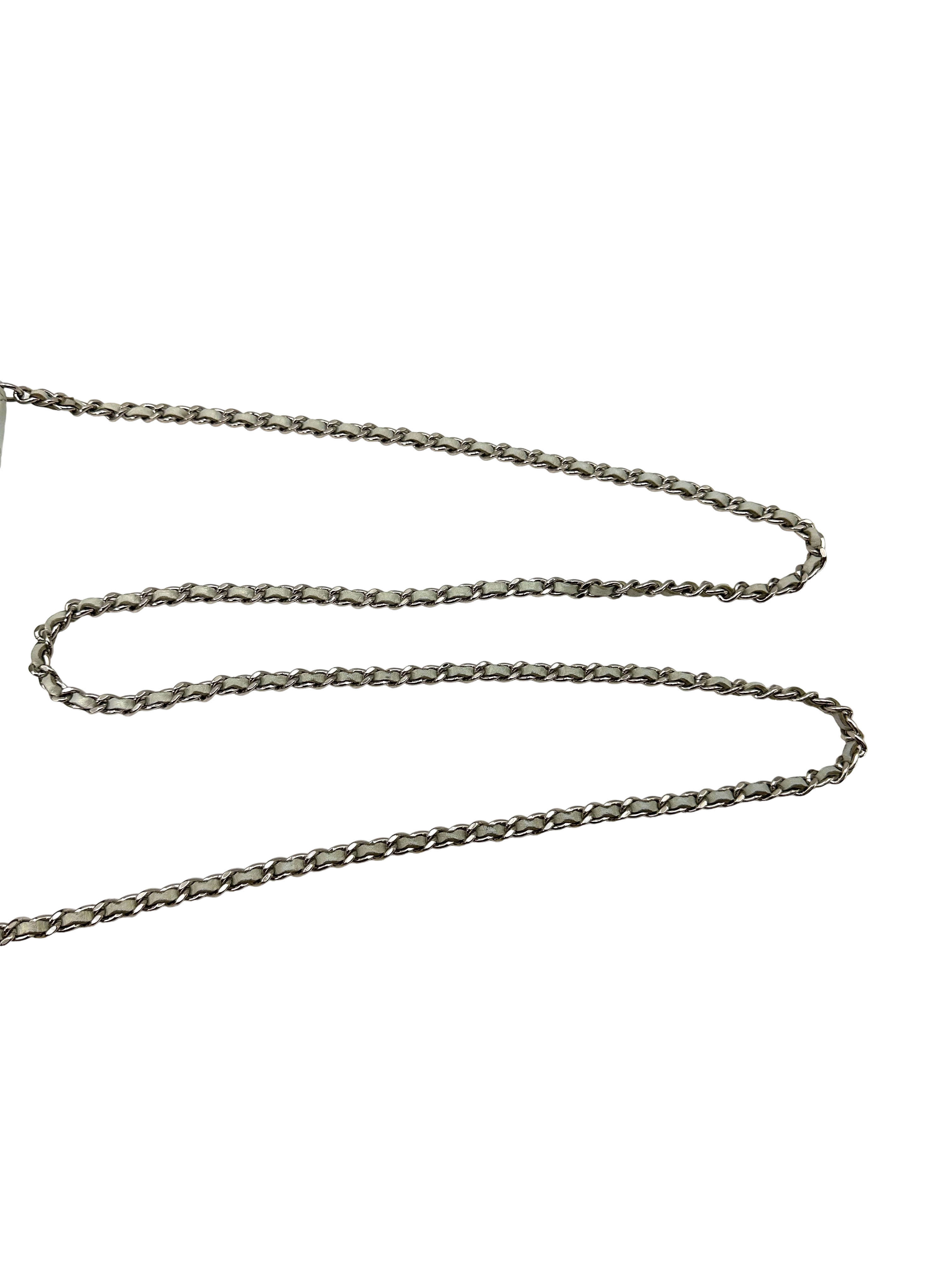 Chanel Iridescent White Quilted Leather Wallet On Chain(C2***K1) CC2567