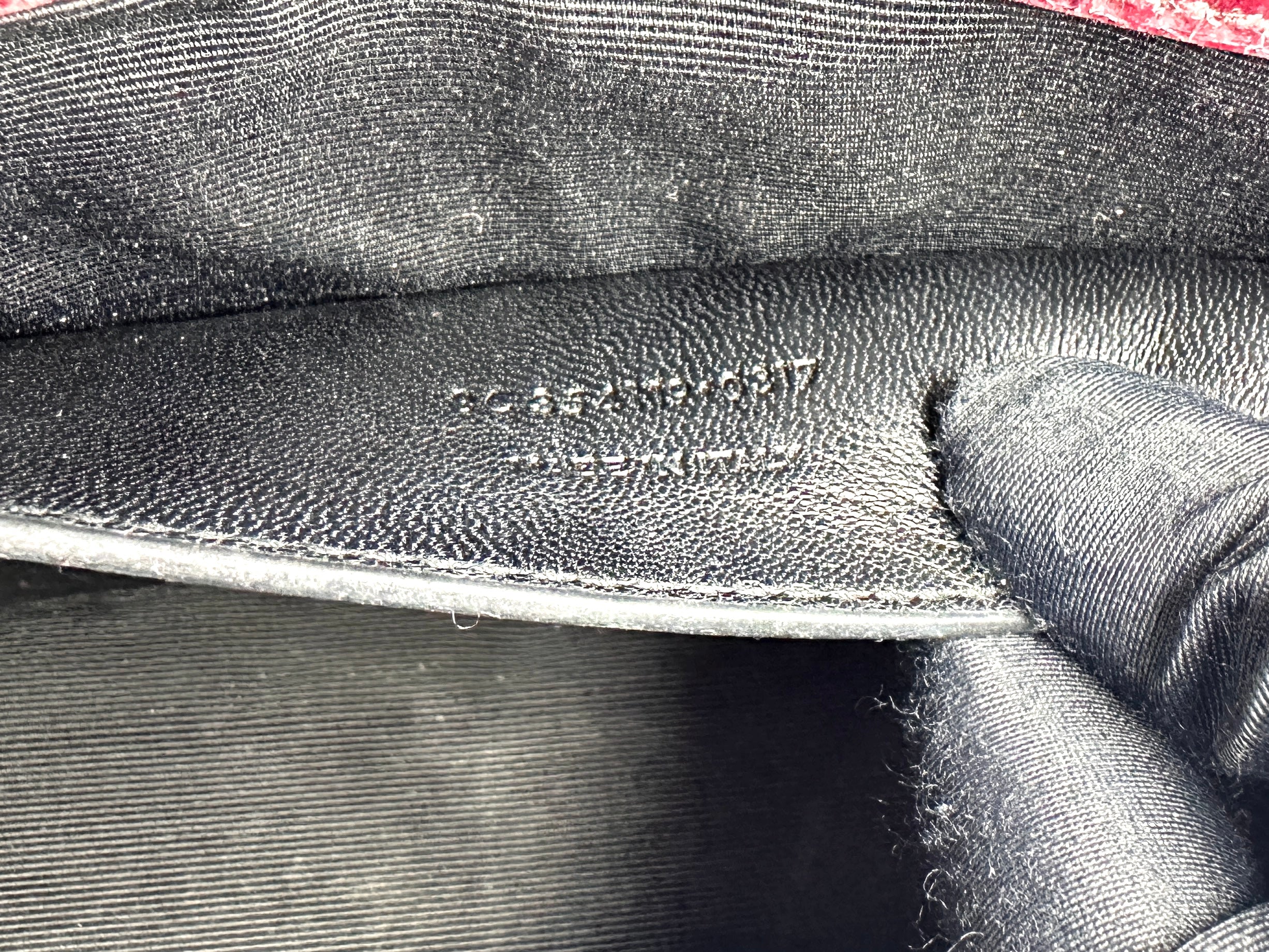 Saint Laurent Kate Red Croc-Embossed Shoulder Bag SL294