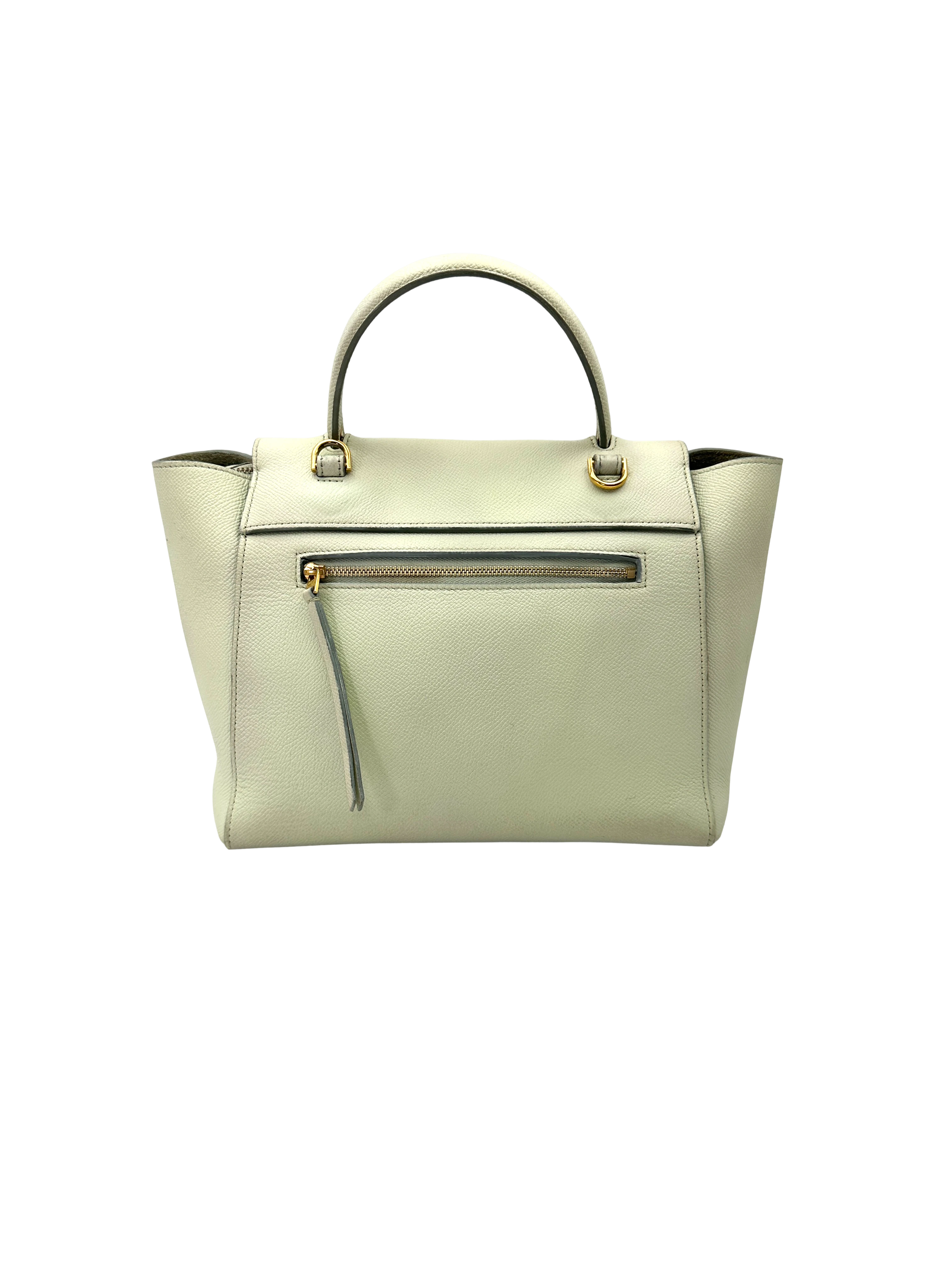 Celine Mint Green Leather Belt Handle Bag CE192