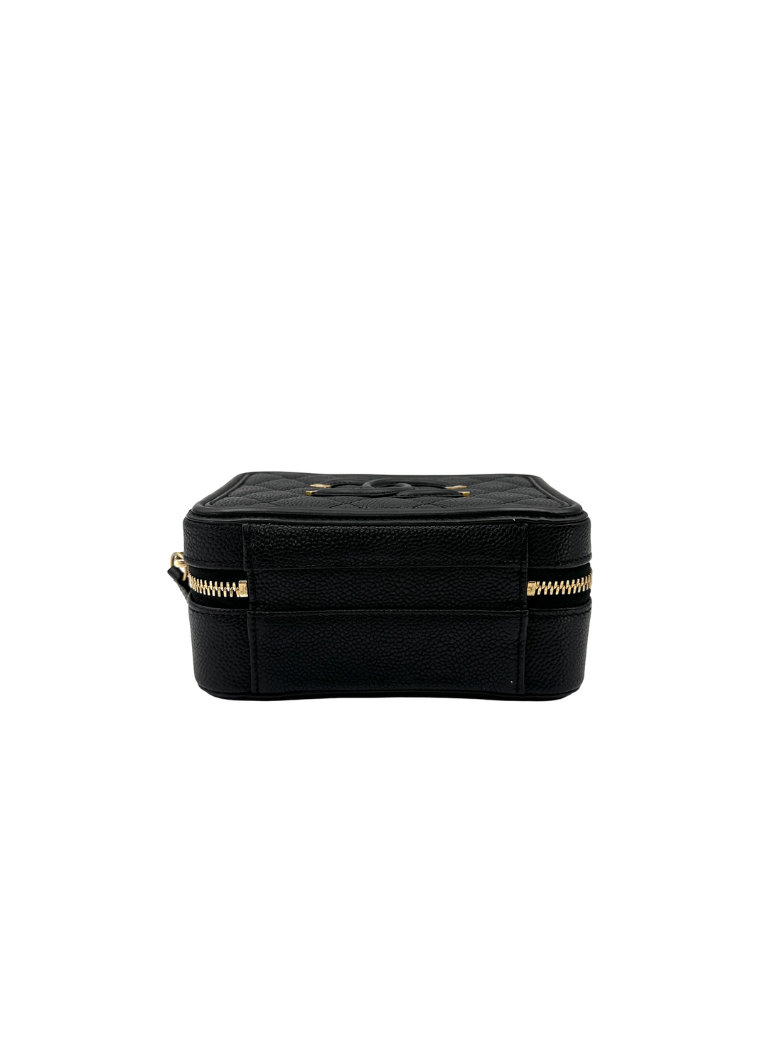 Chanel CC Filigree Black Quilted Leather Vanity Case(26***60) CC2573