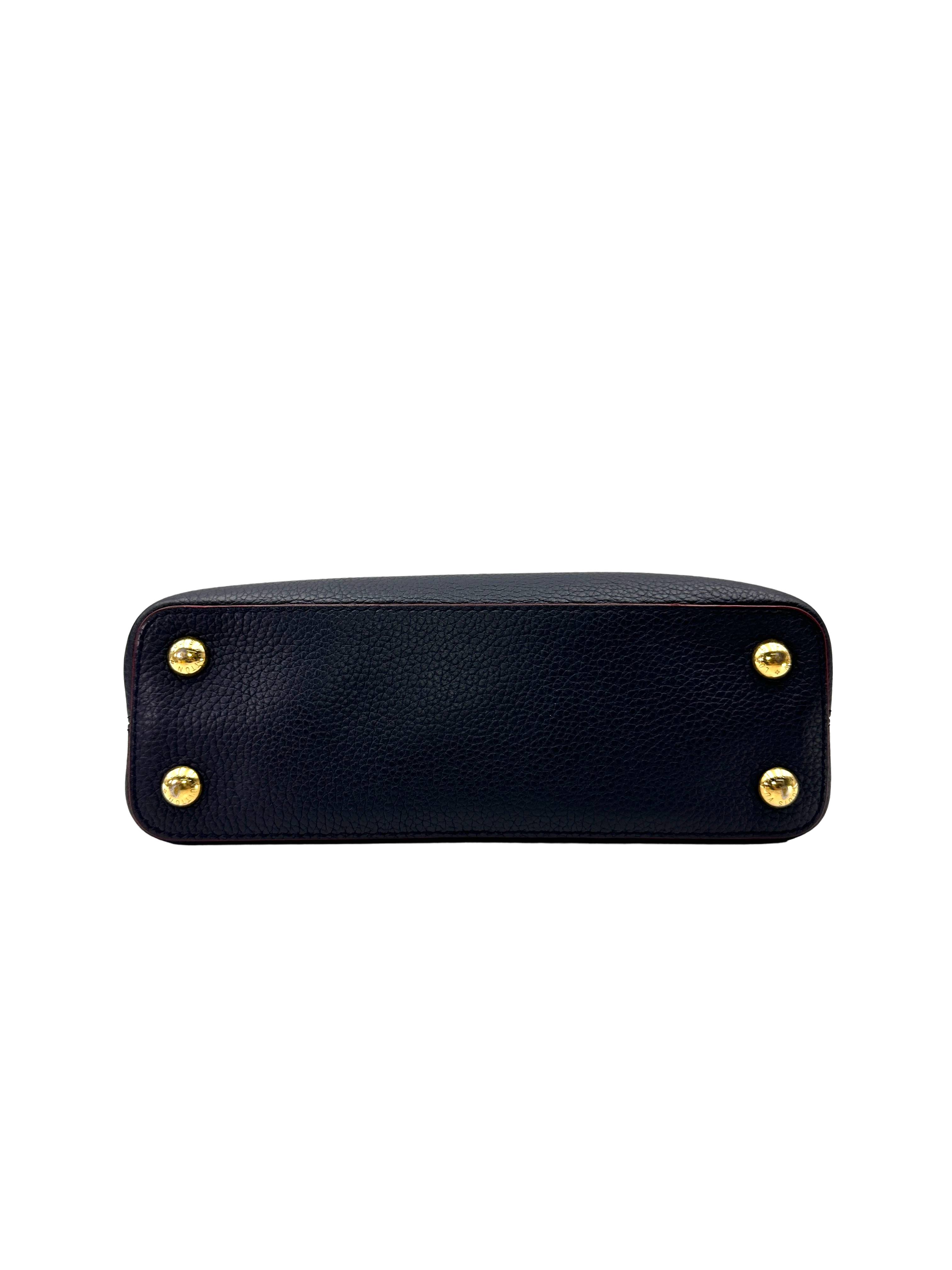 Louis Vuitton Capucines Black Taurillon Leather Handle Bag LV3339