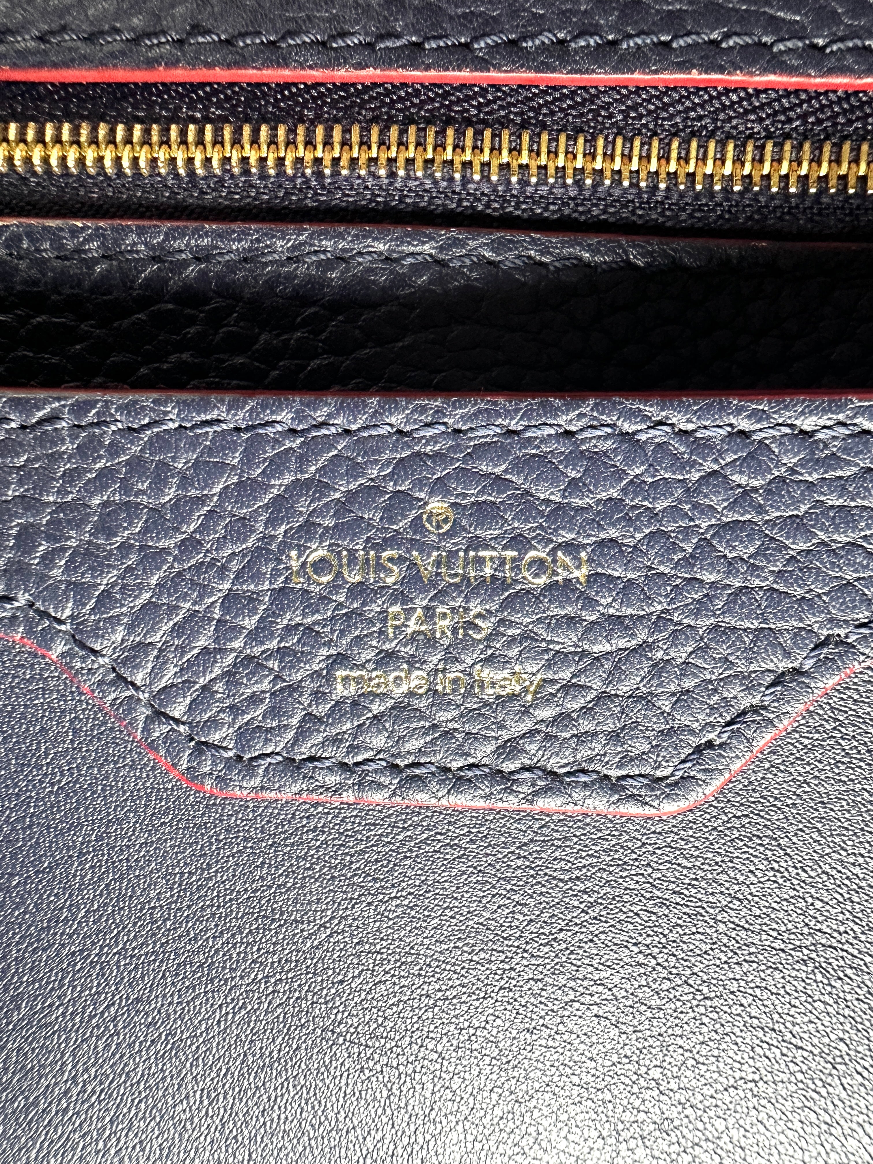 Louis Vuitton Capucines Black Taurillon Leather Handle Bag LV3339