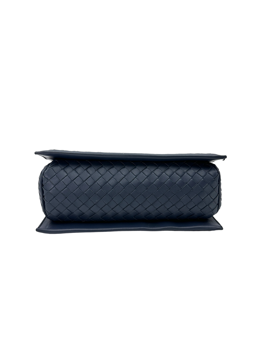 Bottega Veneta Navy Intrecciato Shoulder Bag BV144