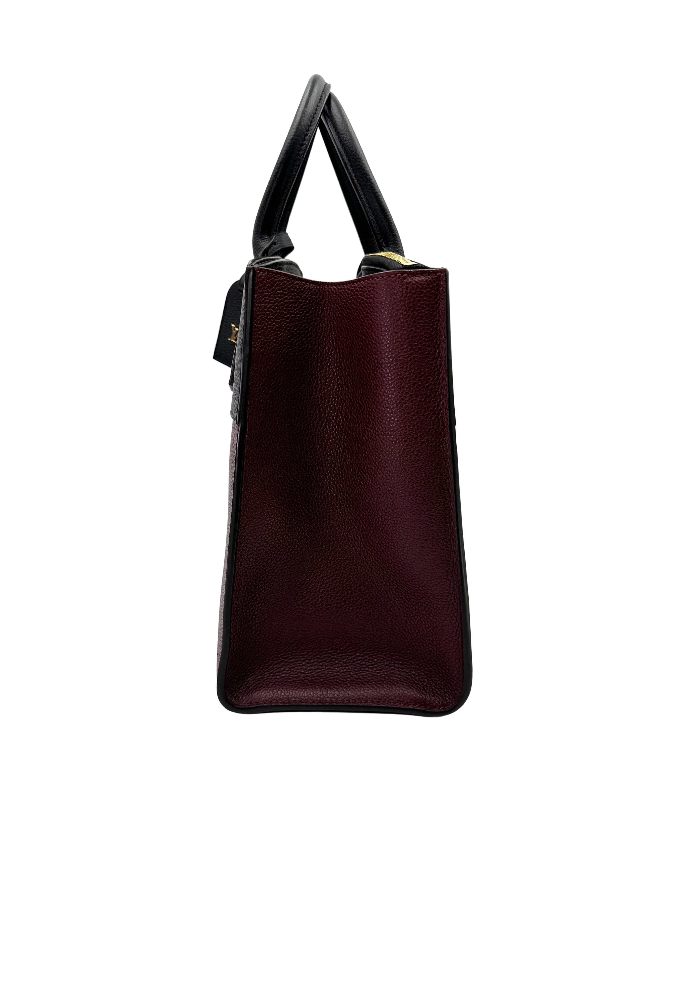 Louis Vuitton City Steamer Black/Red Taurillon Leather Handle Bag LV3342