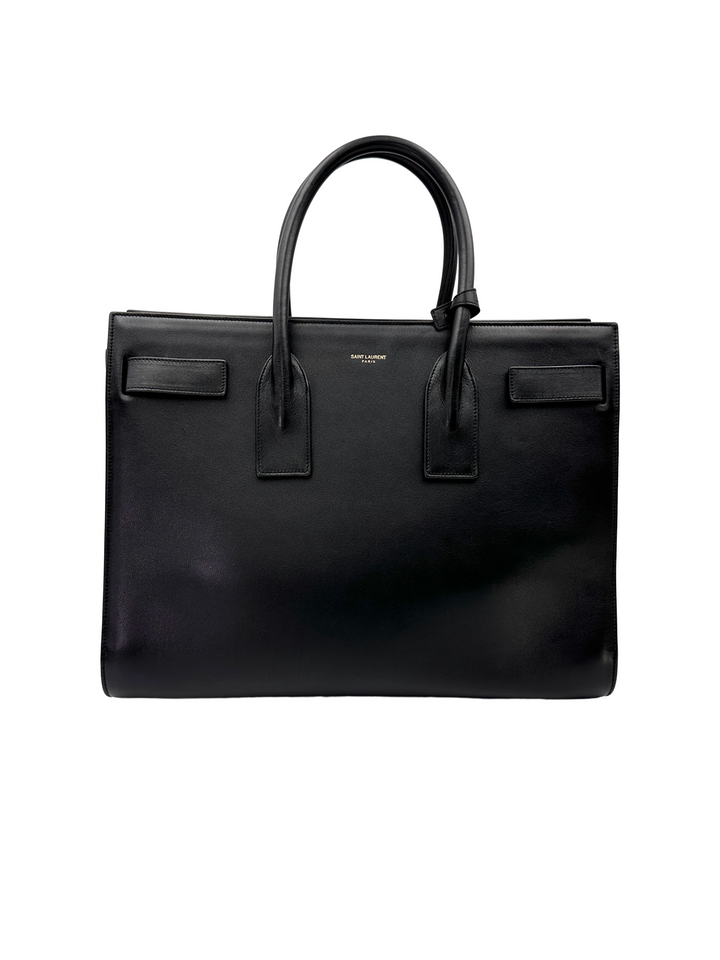 Saint Laurent Sac de Jour Black Leather Large Size Handle Bag SL298