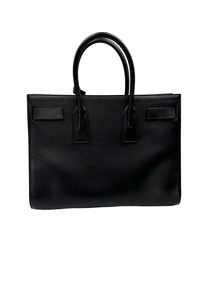 Saint Laurent Sac de Jour Black Leather Large Size Handle Bag SL298
