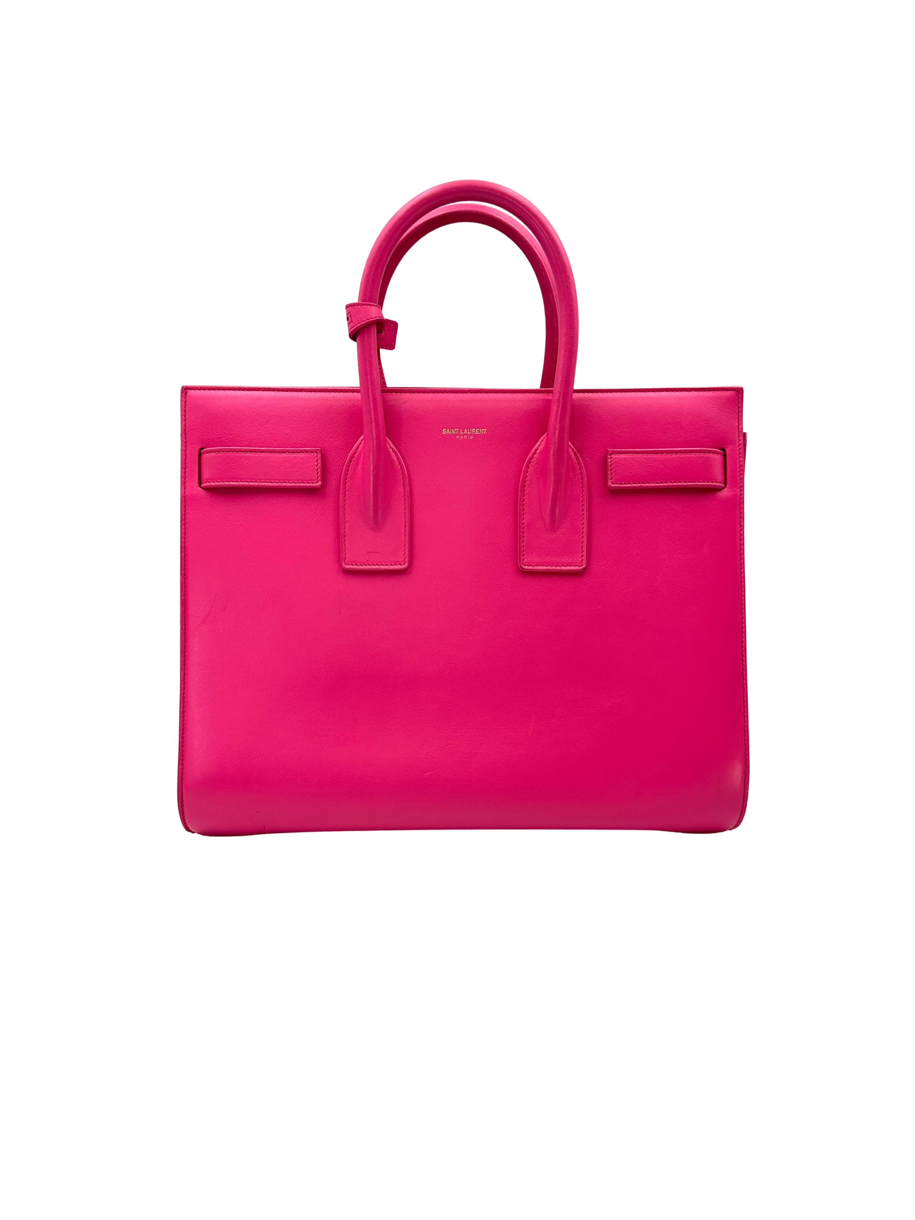 Saint Laurent Sac de Jour Pink Leather Medium Size Handle Bag SL296