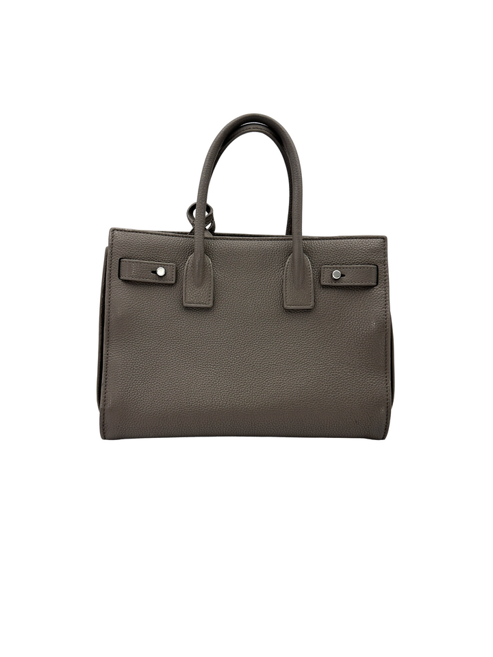 Saint Laurent Sac de Jour Grey Leather Medium Size Handle Bag SL295