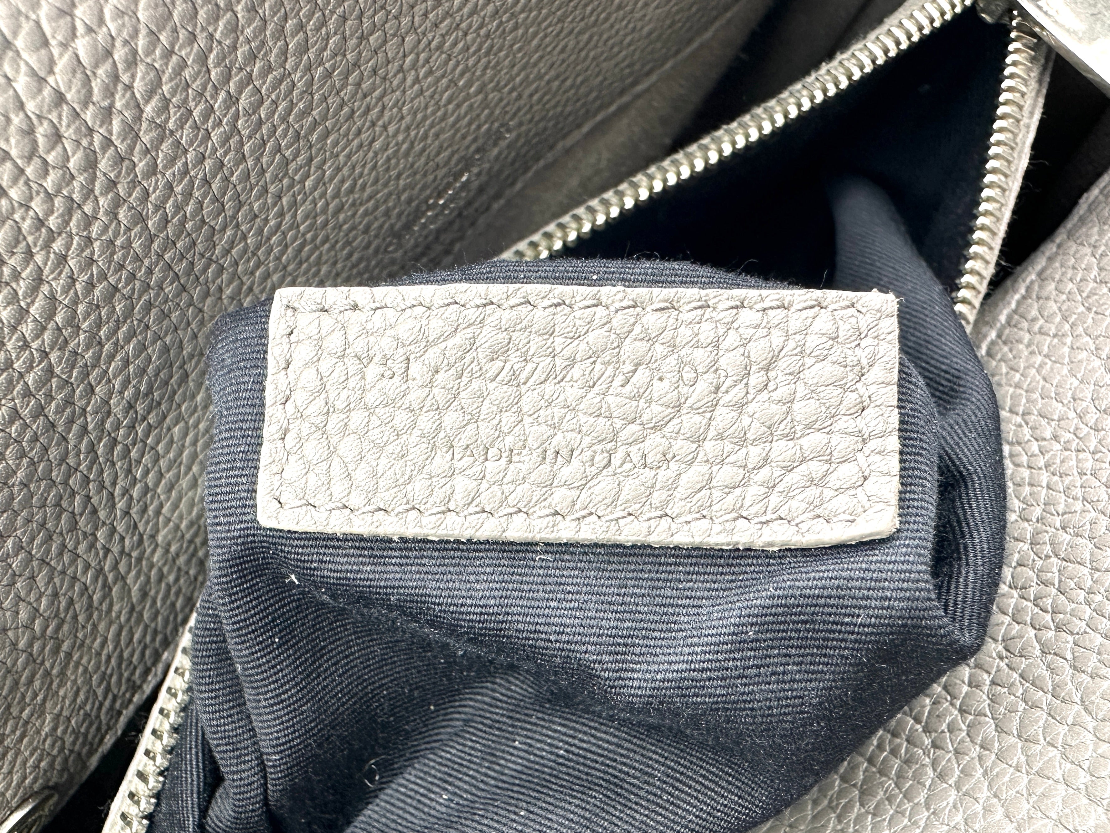 Saint Laurent Sac de Jour Grey Leather Medium Size Handle Bag SL295