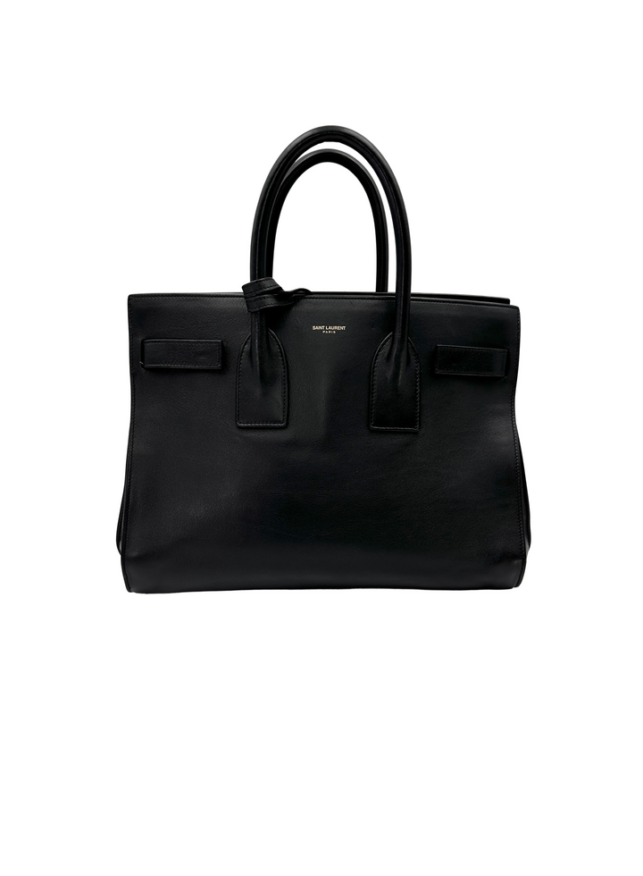 Saint Laurent Sac de Jour Black Leather Medium Size Handle Bag SL297