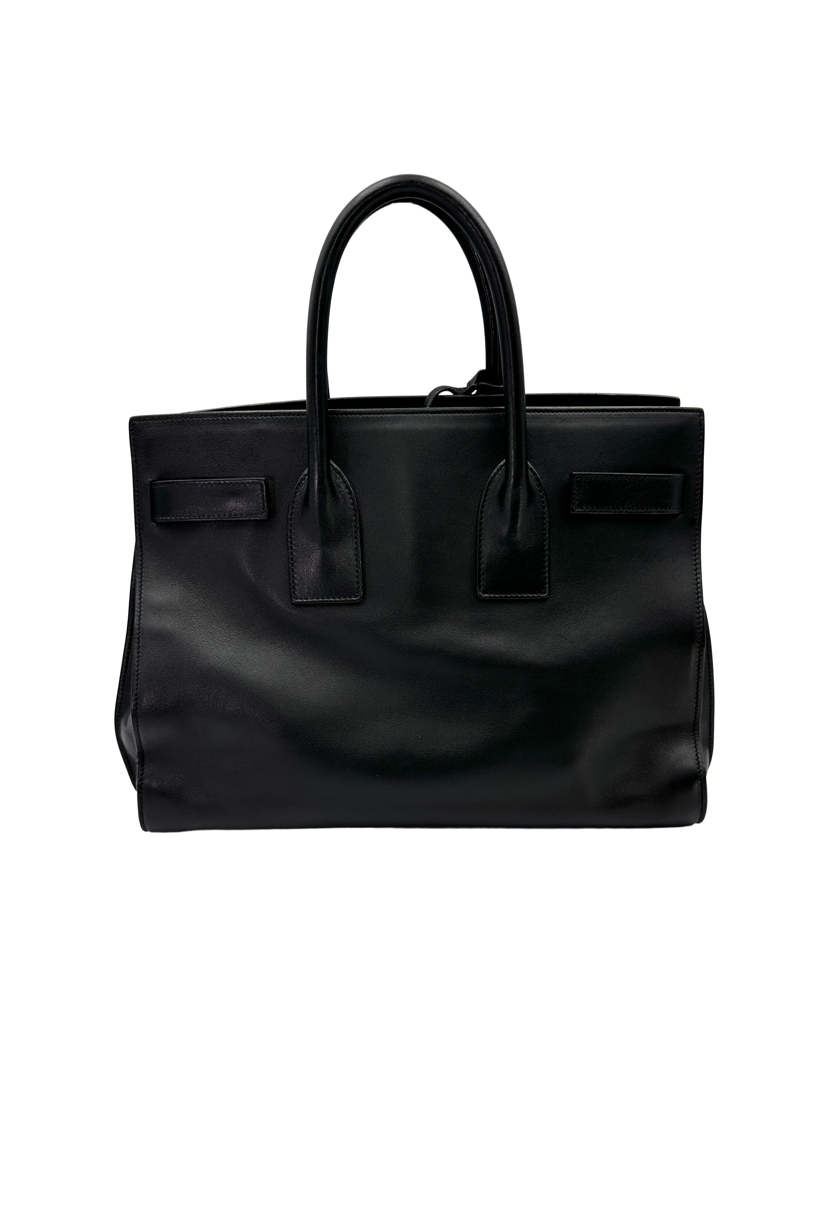 Saint Laurent Sac de Jour Black Leather Medium Size Handle Bag SL297