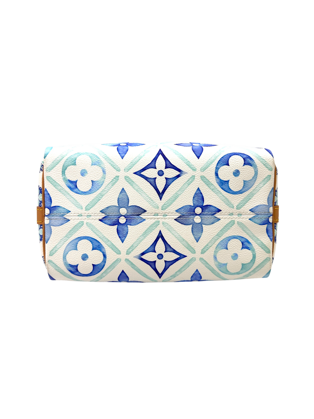 Louis Vuitton Speedy25 Blue/White Monogram Tiles Canvas Handle Bag IRIS273