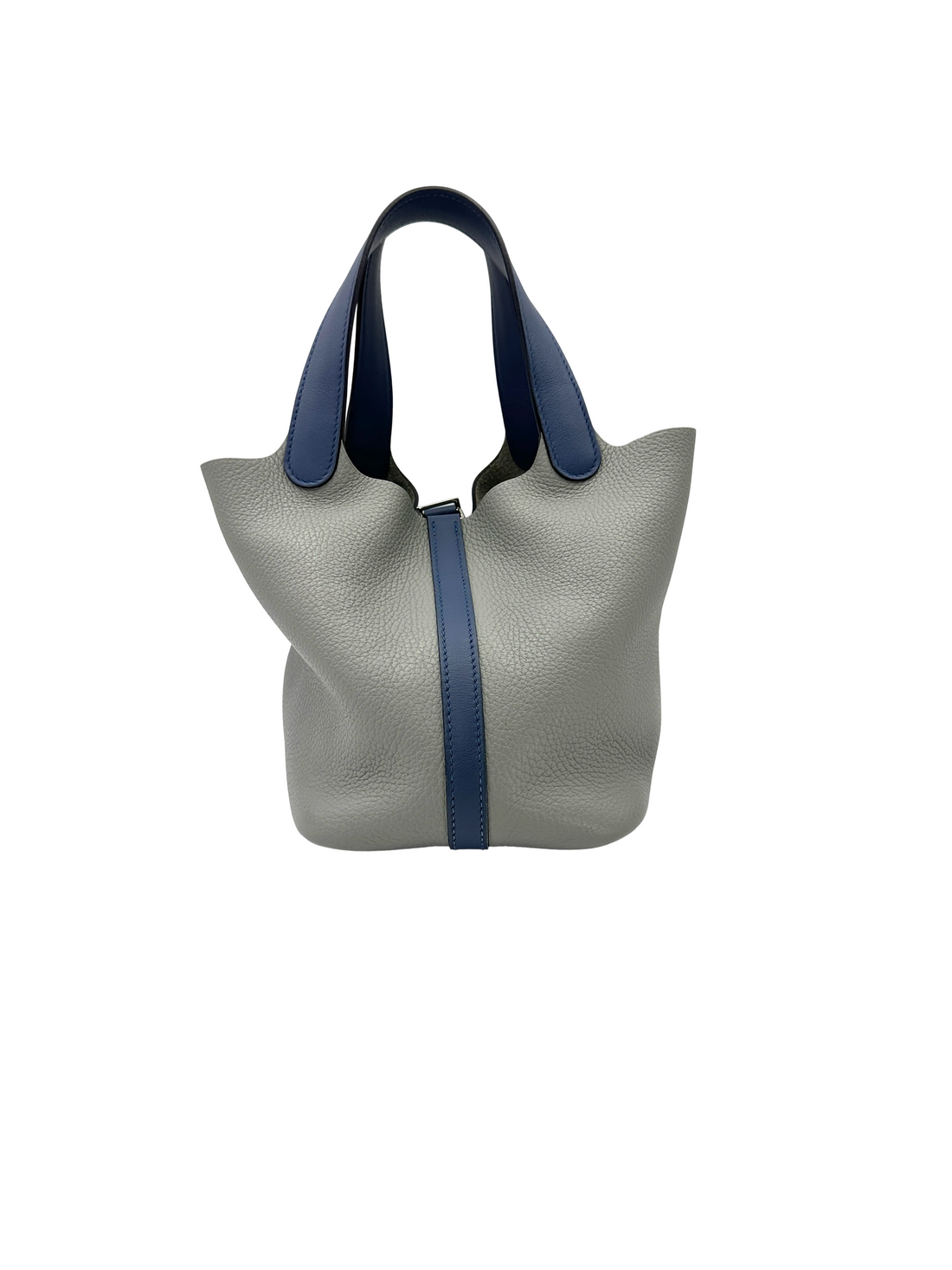 Hermes Picotin Blue/Grey Leather Handle Bag HR186