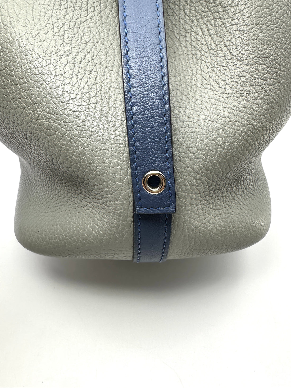 Hermes Picotin Blue/Grey Leather Handle Bag HR186