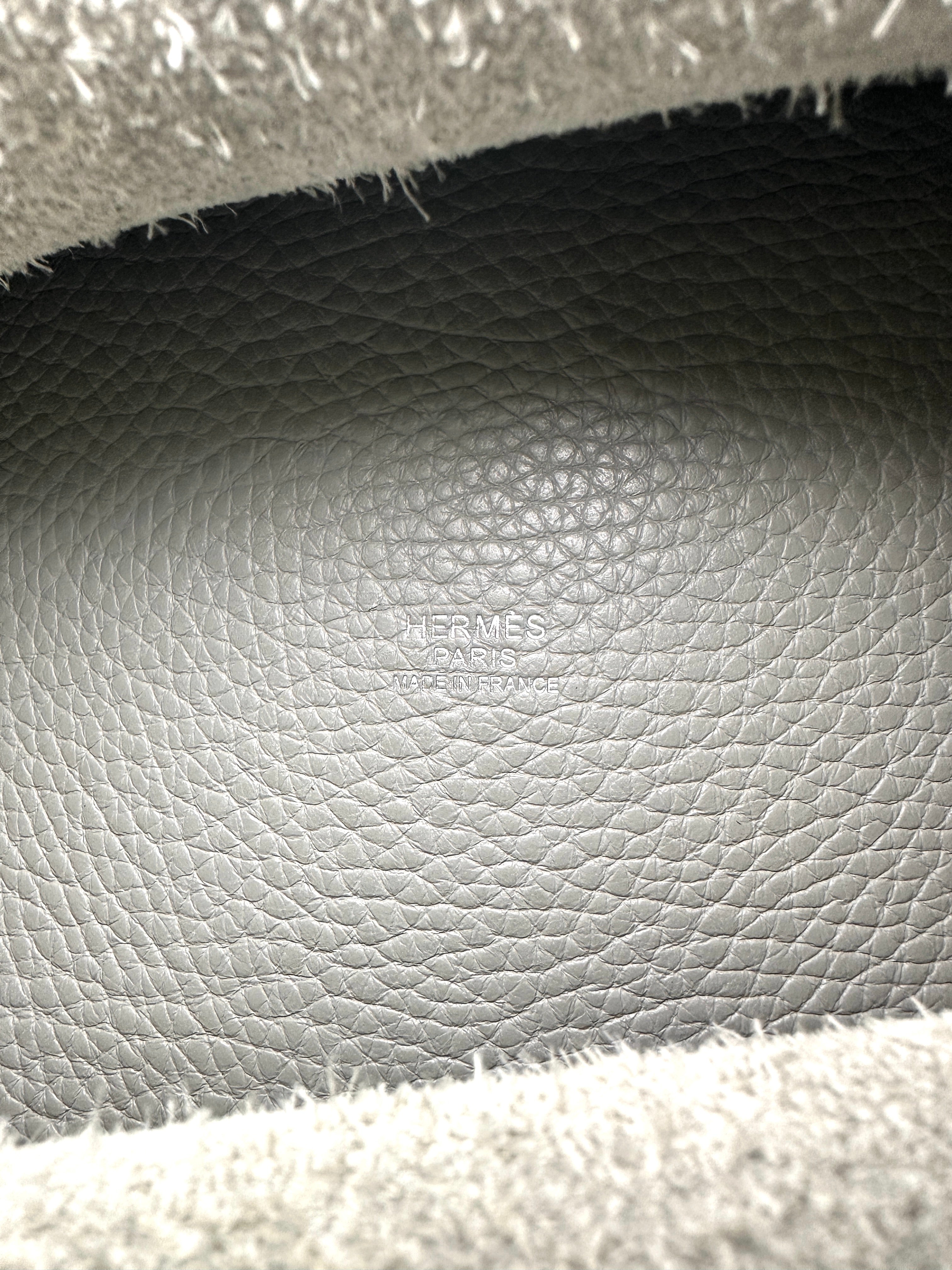 Hermes Picotin Blue/Grey Leather Handle Bag HR186