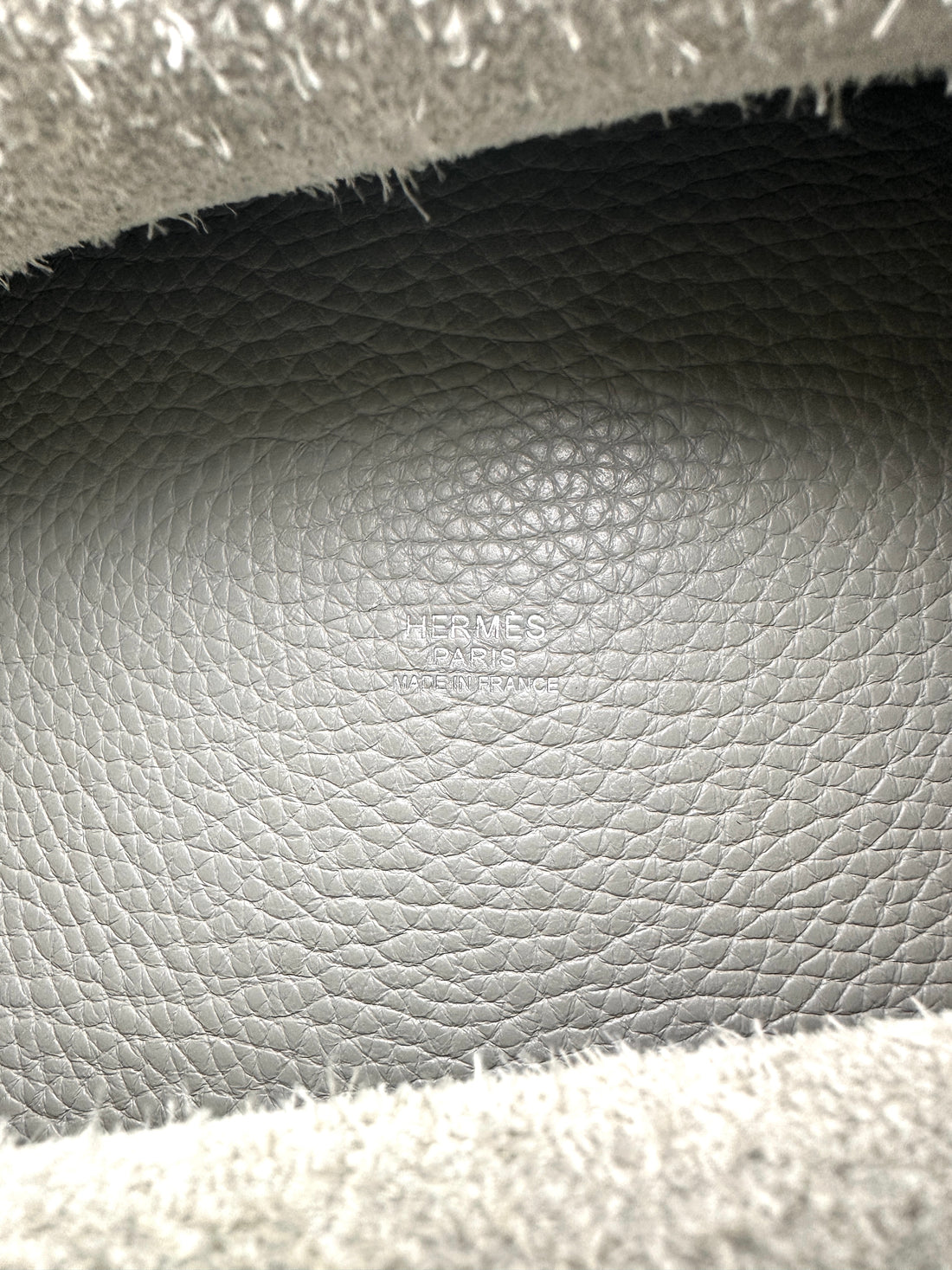 Hermes Picotin Blue/Grey Leather Handle Bag HR186