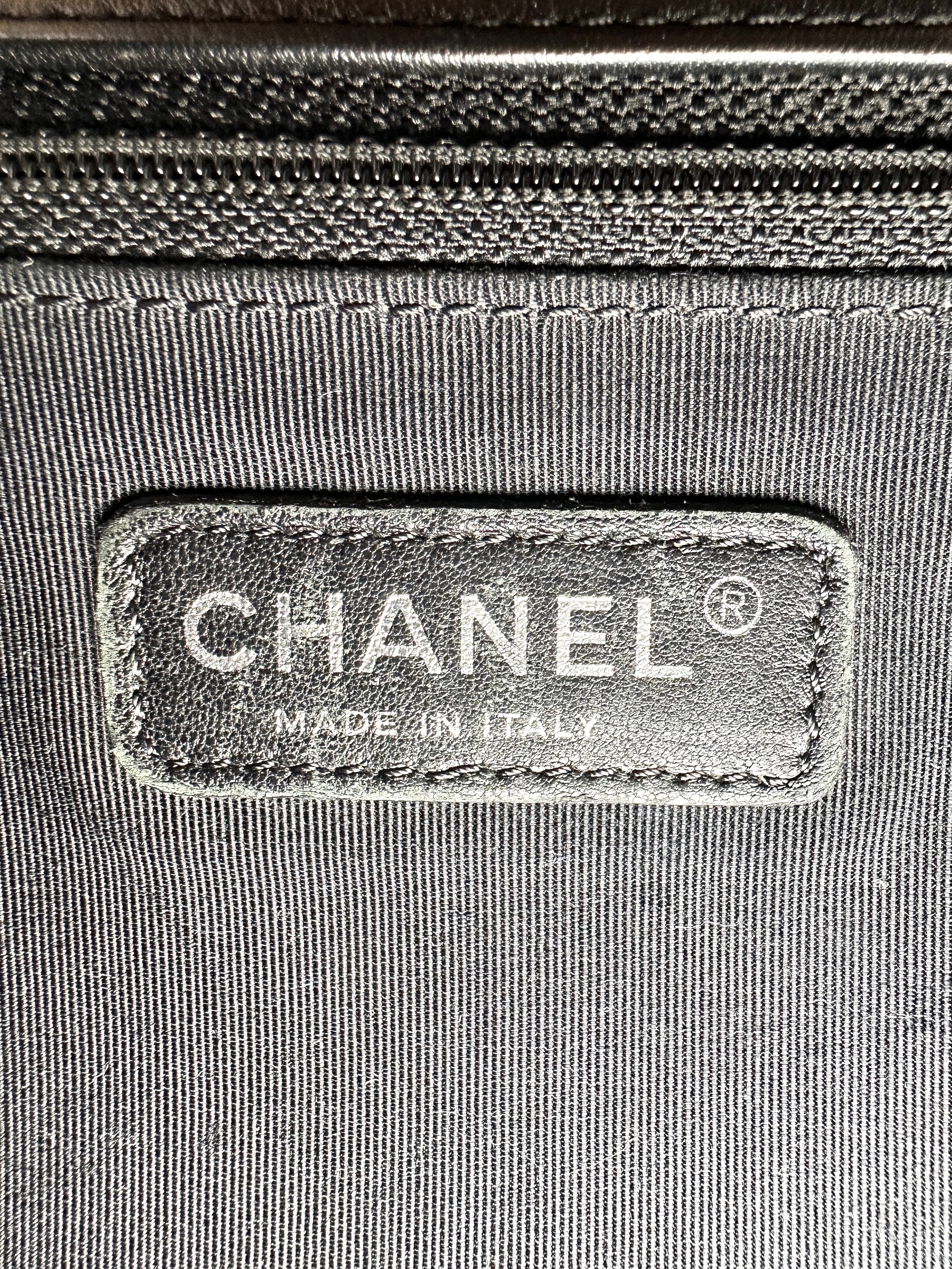 Chanel LeBoy Black Quilted Leather Large Size Flap Bag With Silver Buckle(19***17) CC2574