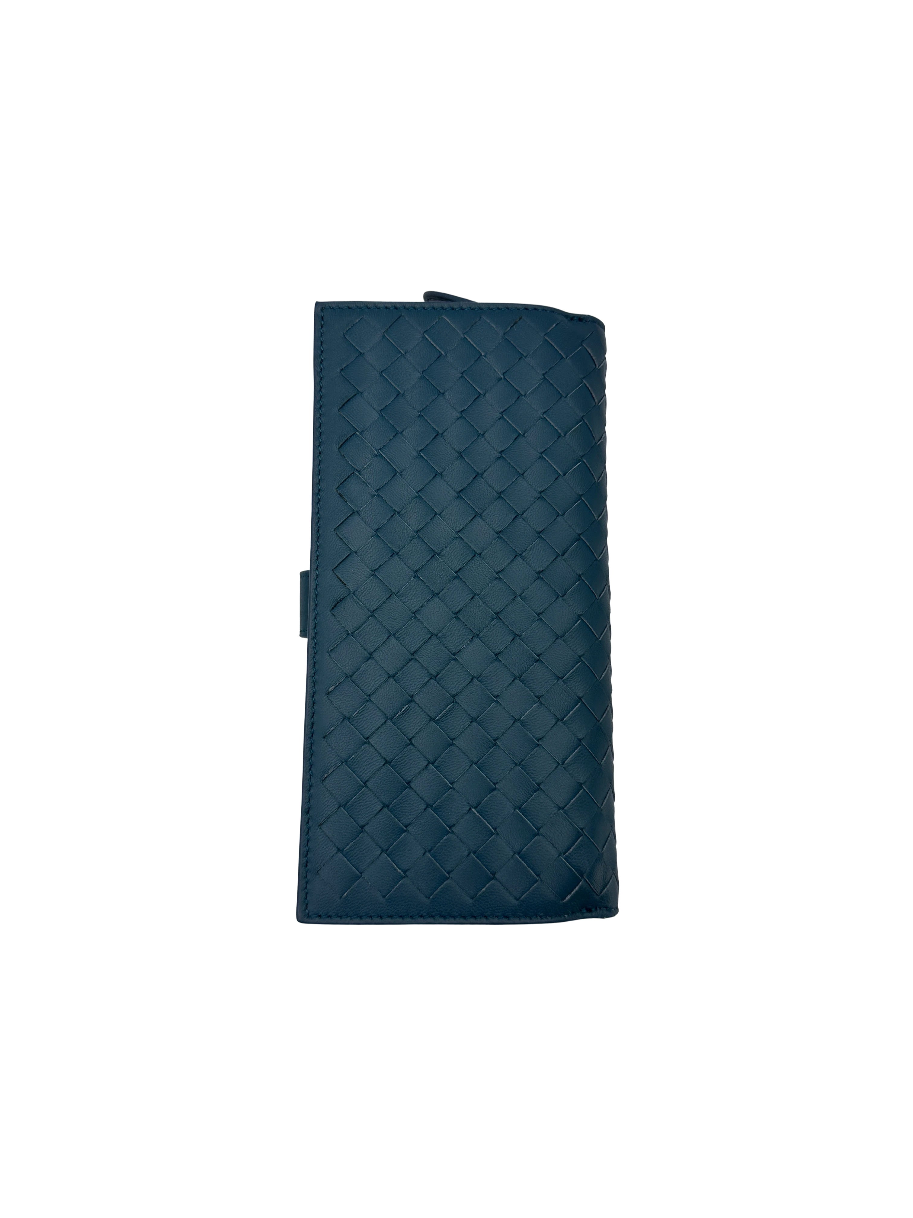 Bottega Veneta Blue Intrecciato Wallet BV145