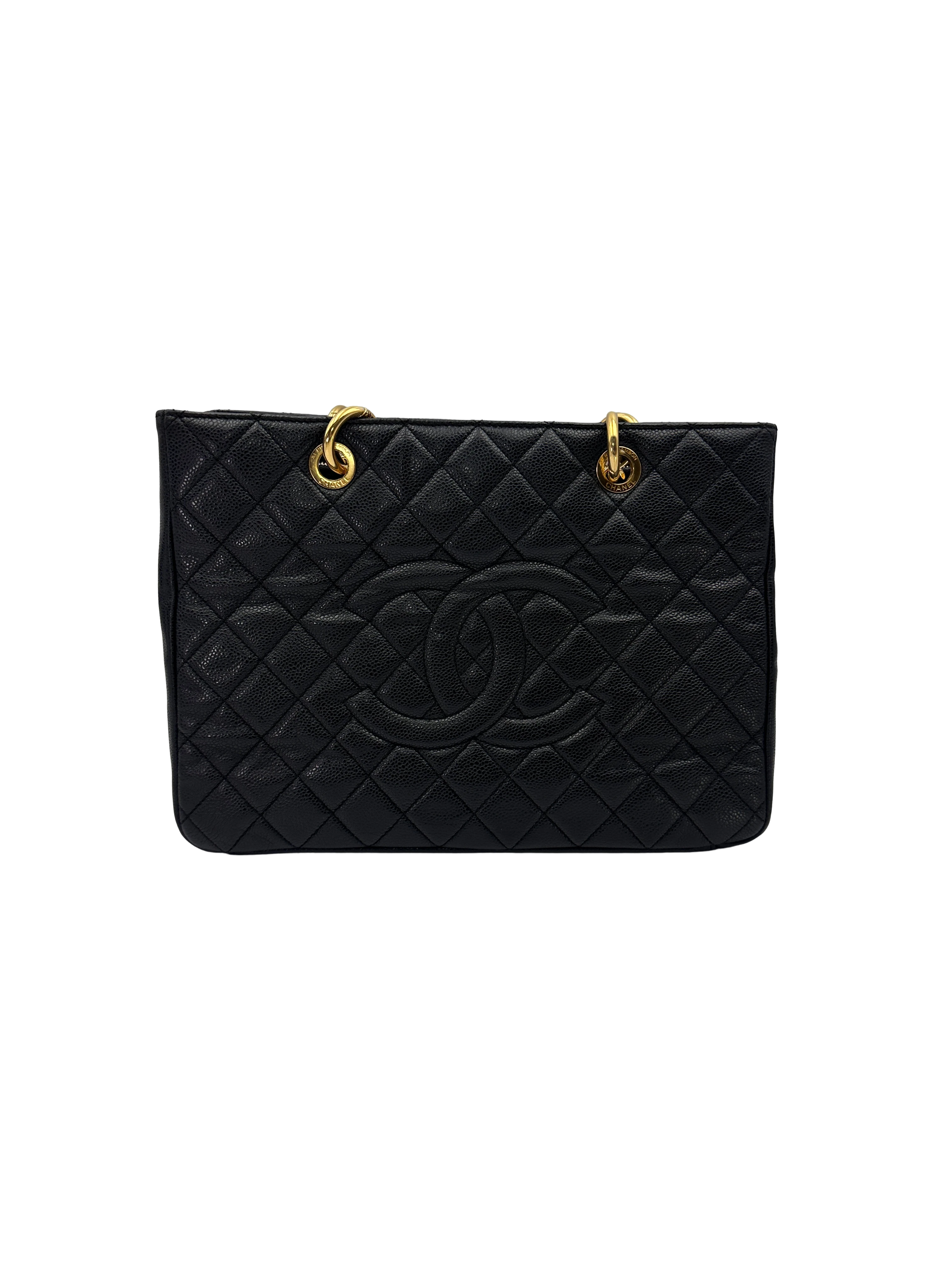 Chanel GST Black Quilted Leather Tote Handle Bag(16***39) CC2575