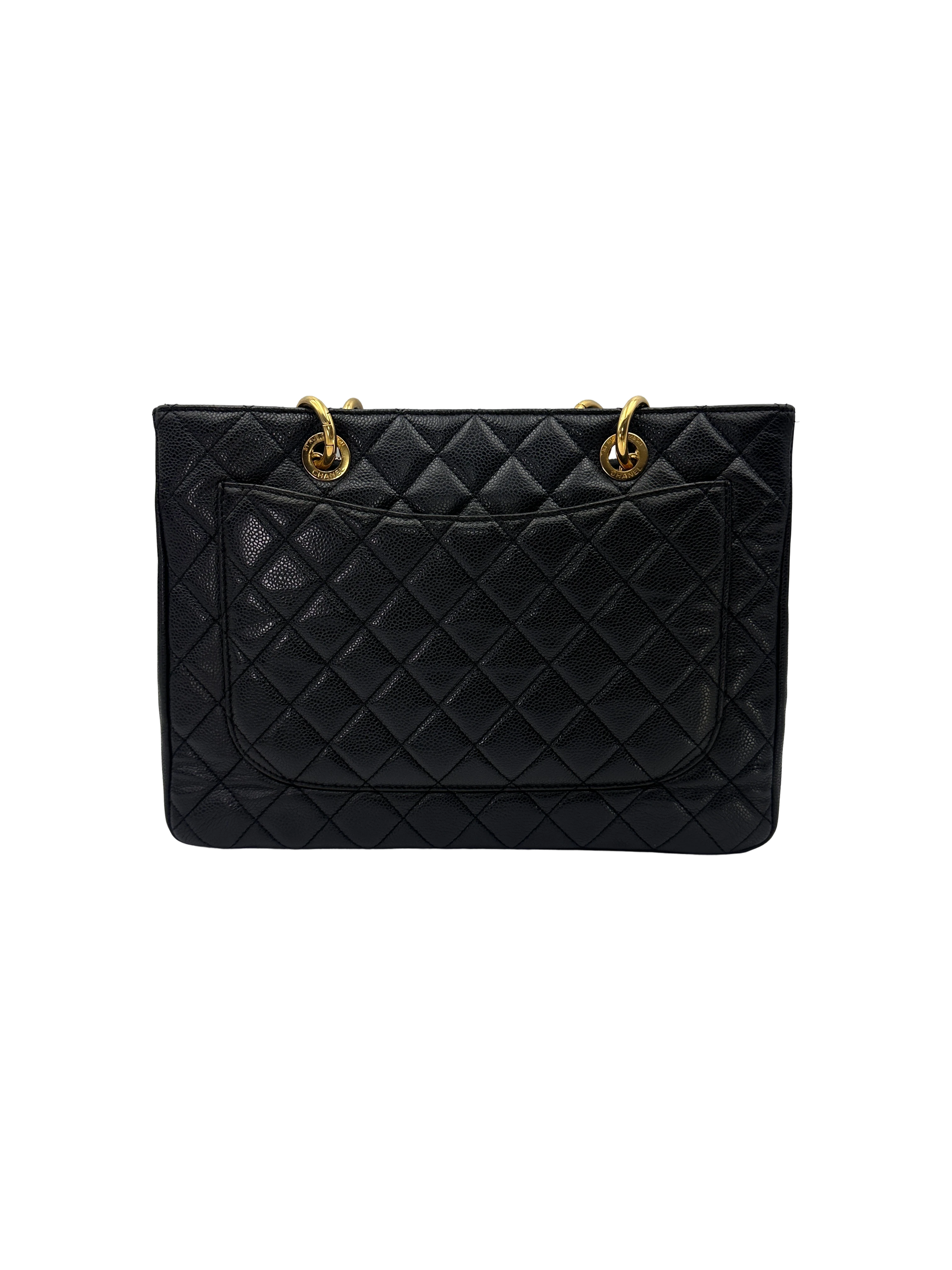 Chanel GST Black Quilted Leather Tote Handle Bag(16***39) CC2575