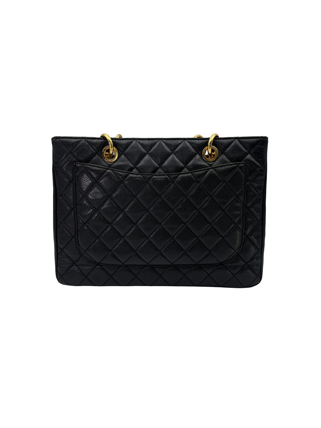 Chanel GST Black Quilted Leather Tote Handle Bag(16***39) CC2575