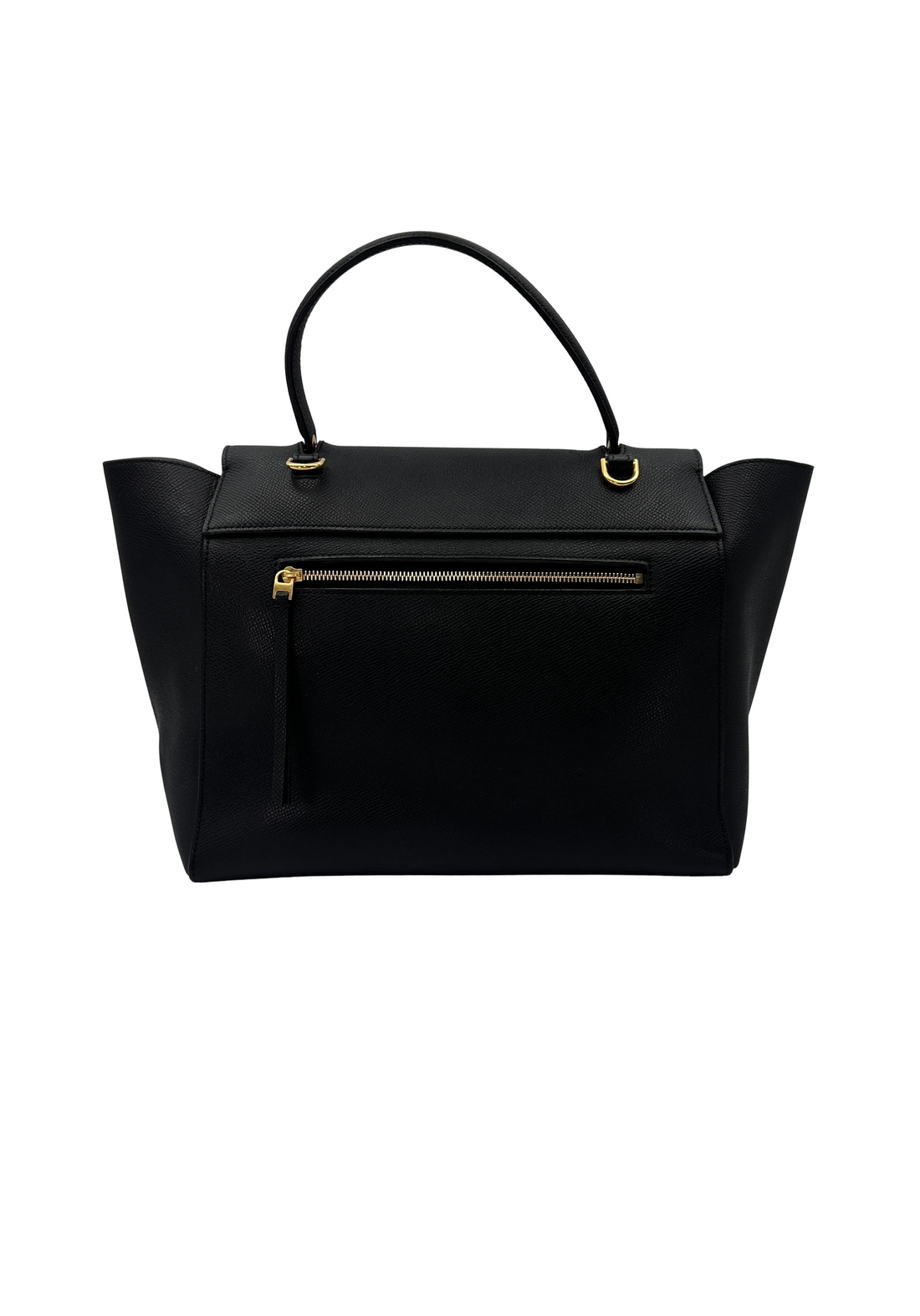 Celine Black Leather Belt Handle Bag CE193