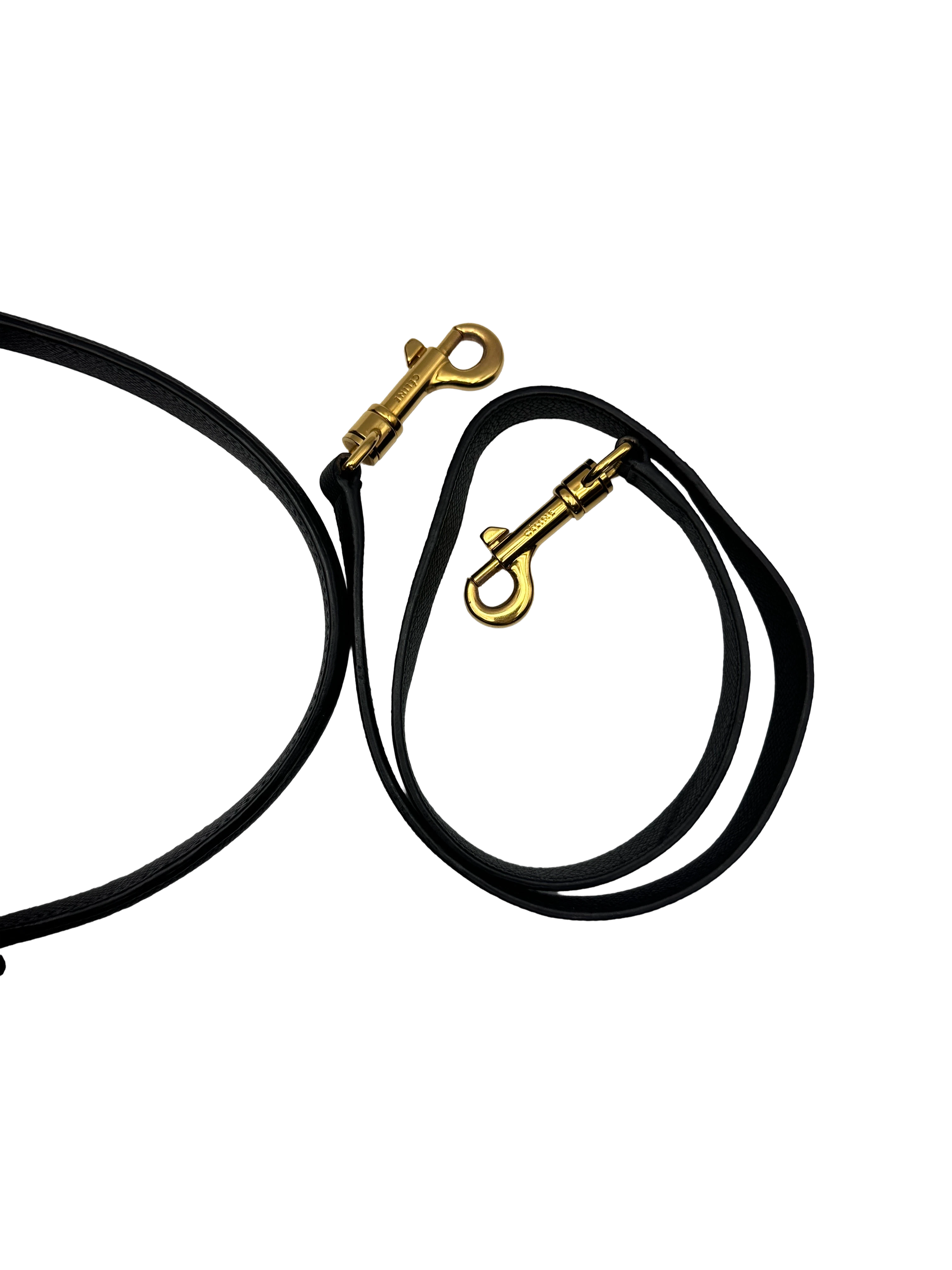 Celine Black Leather Belt Handle Bag CE193