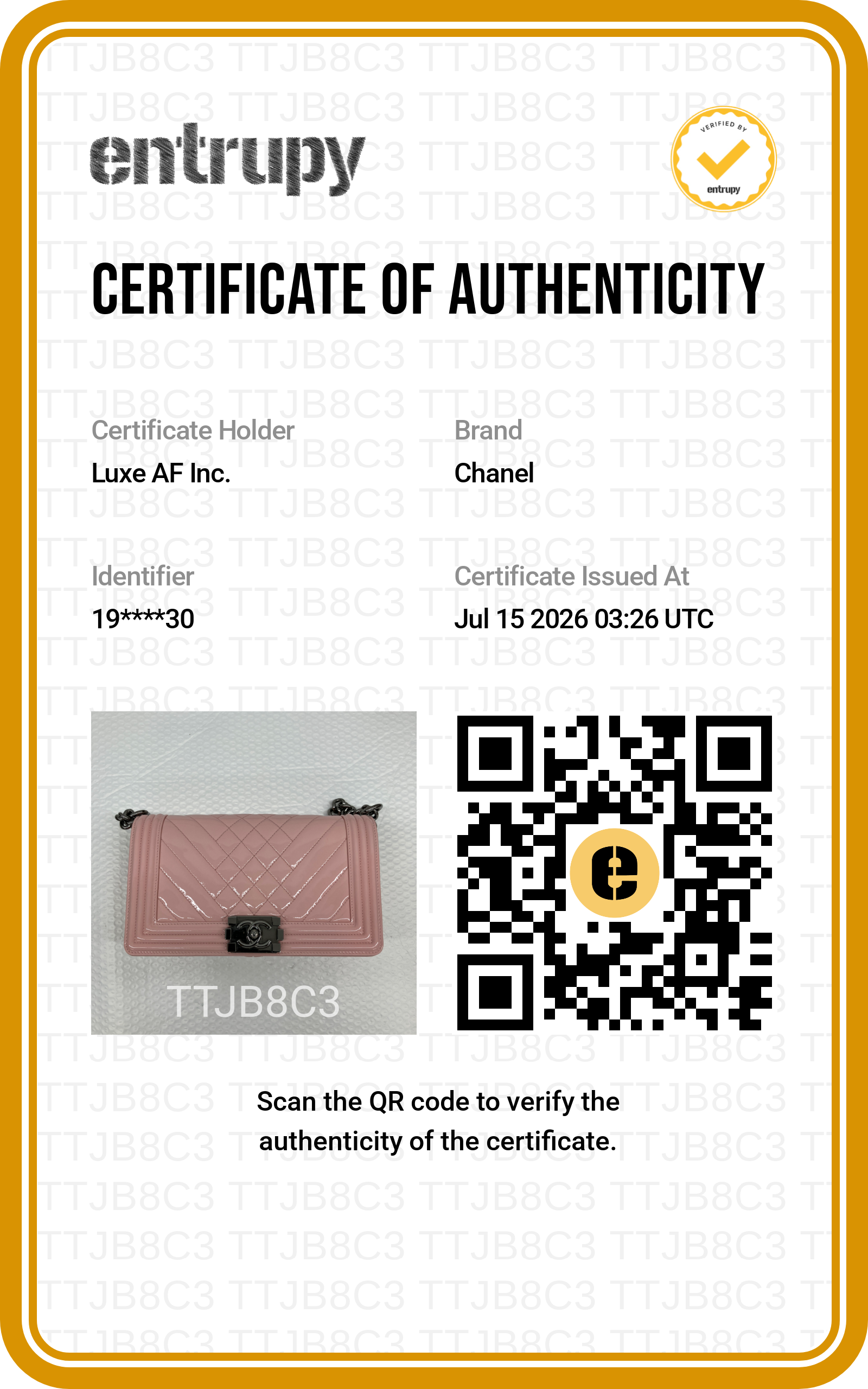 Chanel LeBoy Pink Quilted Patent Leather Medium Size Flap Bag(19***30) CC2578