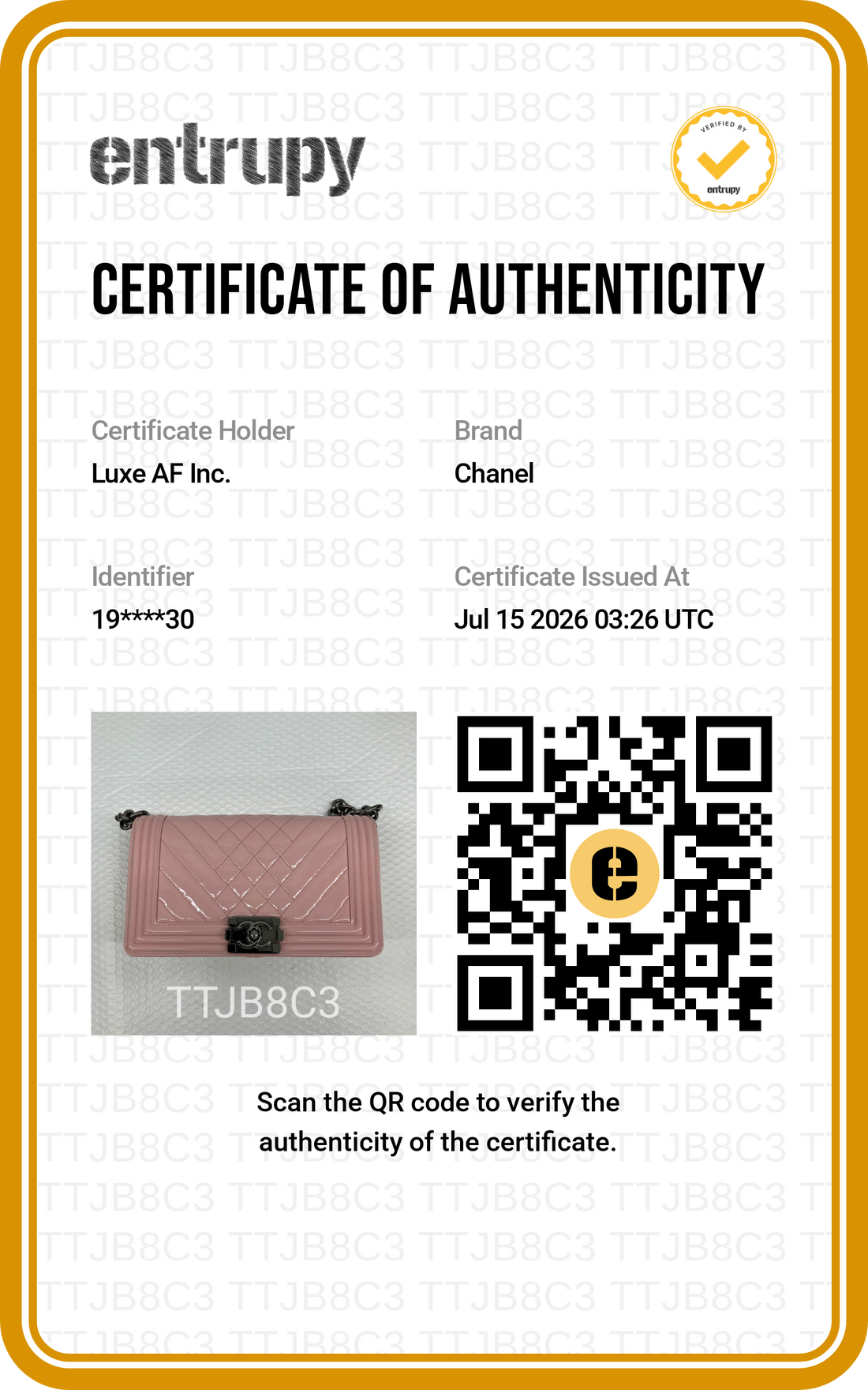 Chanel LeBoy Pink Quilted Patent Leather Medium Size Flap Bag(19***30) CC2578