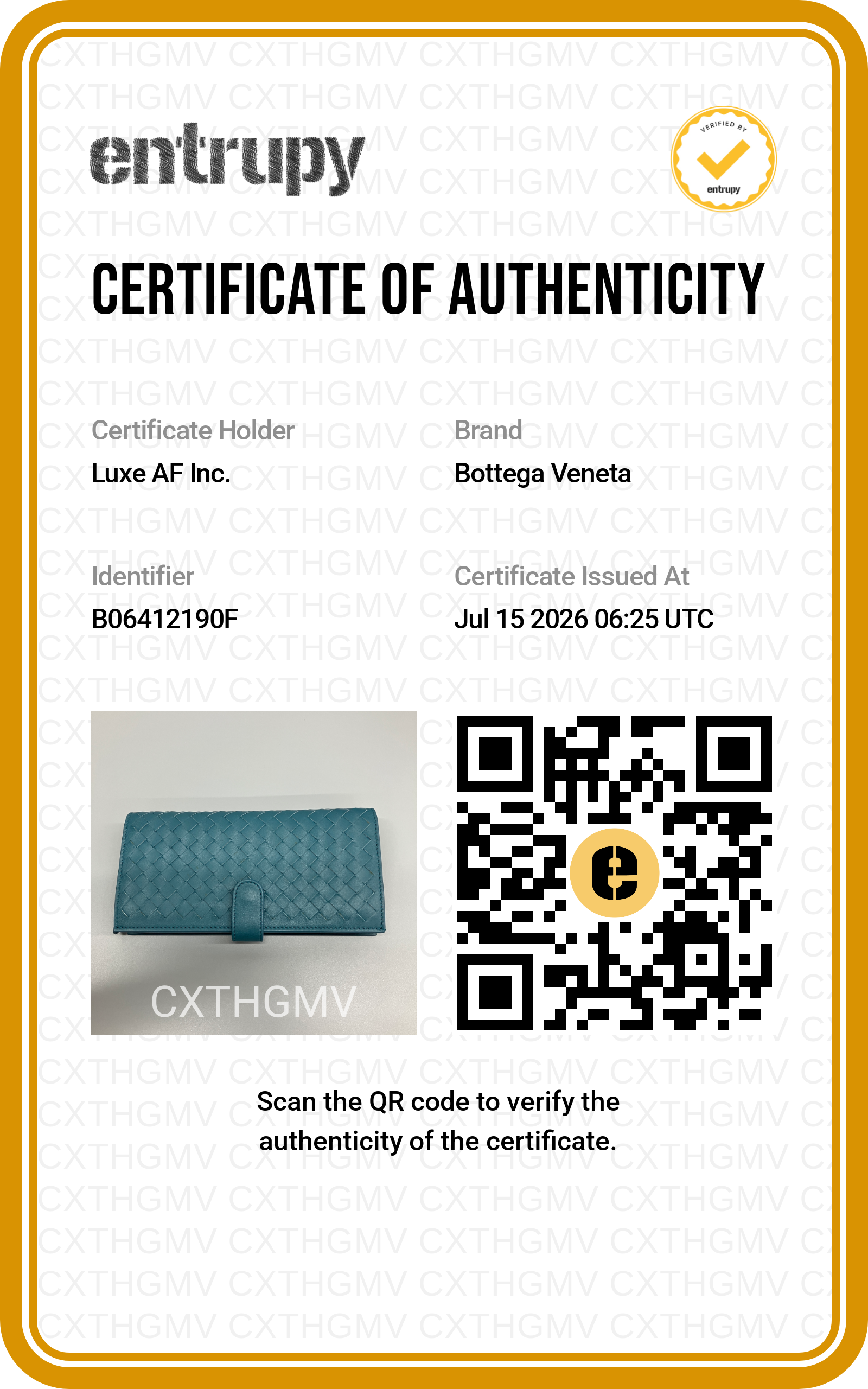 Bottega Veneta Blue Intrecciato Wallet BV145