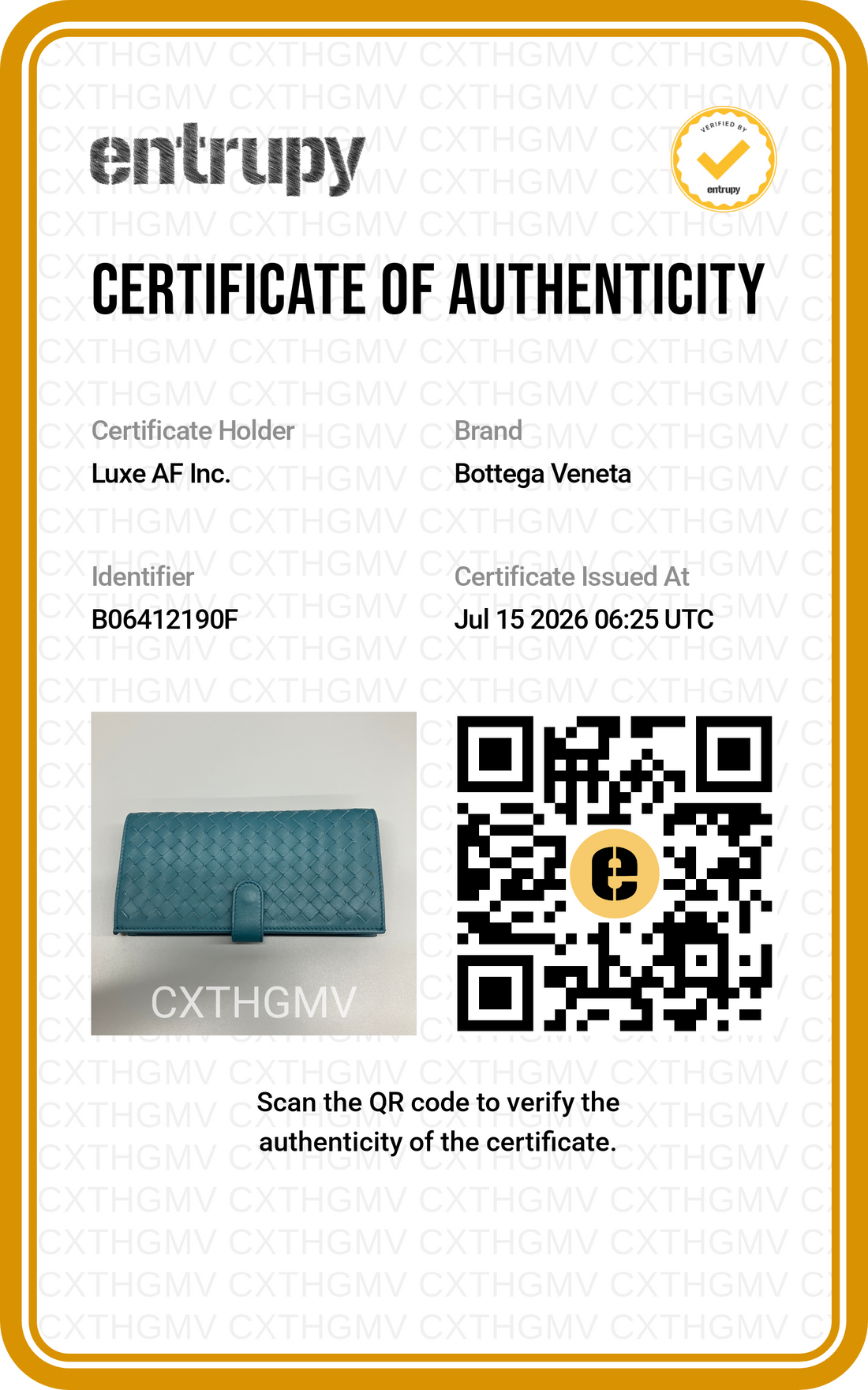 Bottega Veneta Blue Intrecciato Wallet BV145