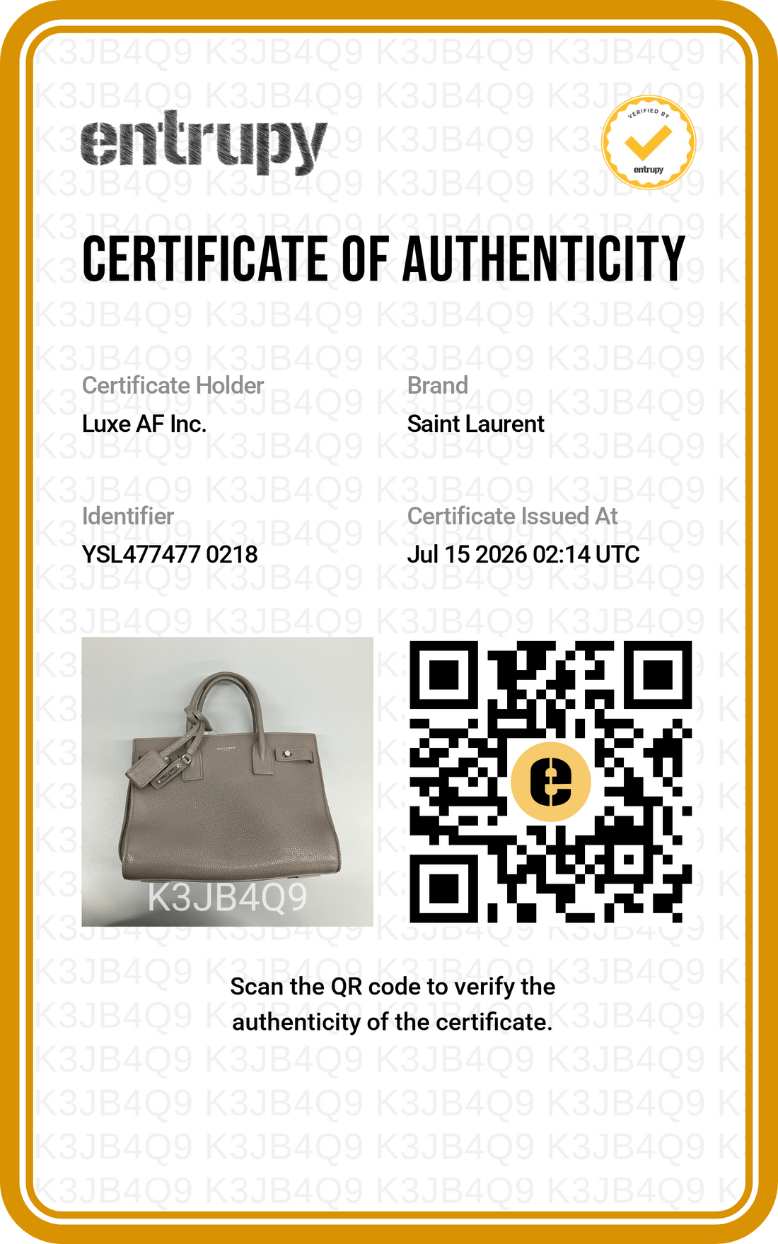 Saint Laurent Sac de Jour Grey Leather Medium Size Handle Bag SL295