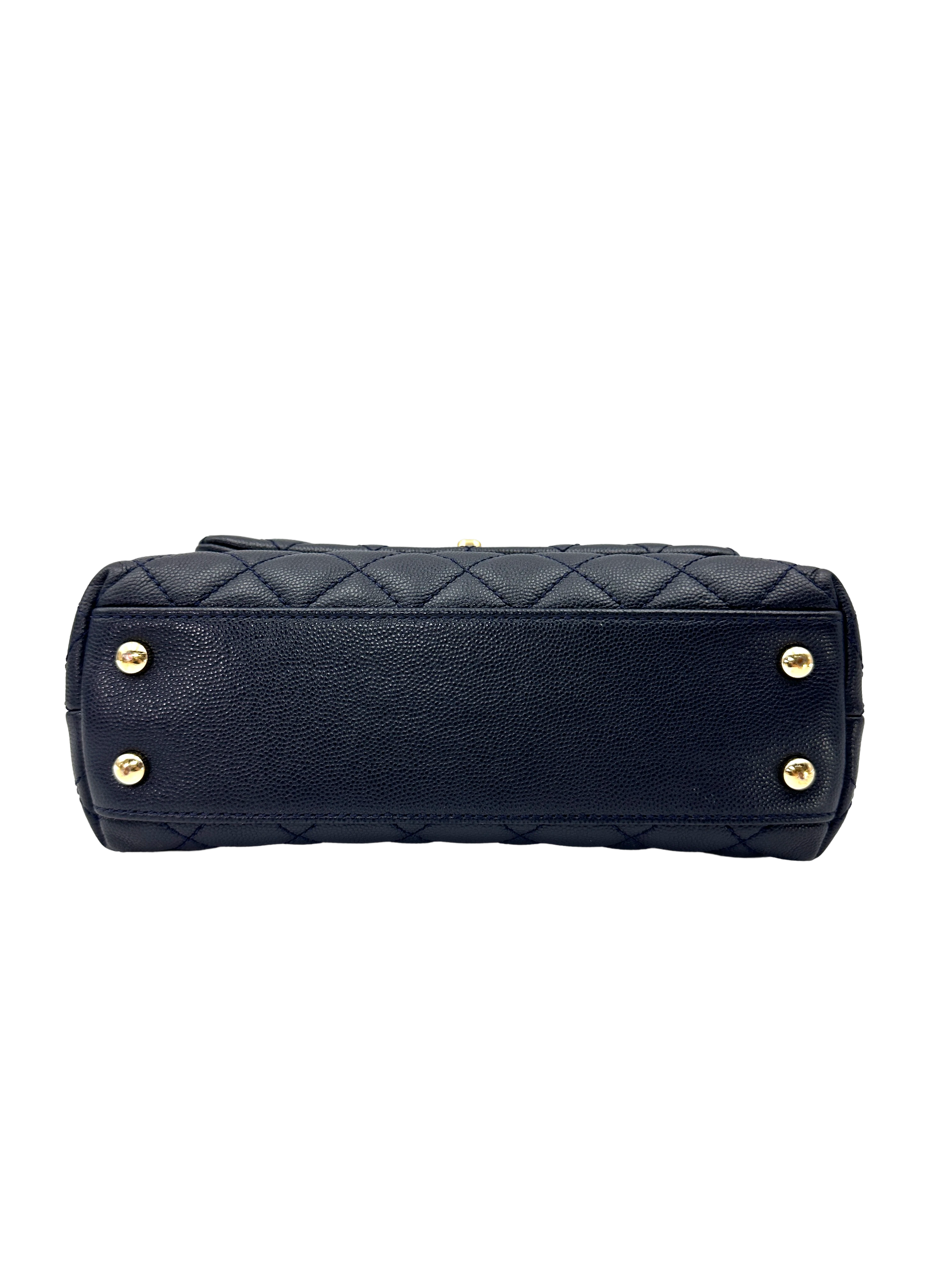 Chanel CoCo Handle Navy Quilted Leather Small Size Shoulder Bag(30***91) CC2581
