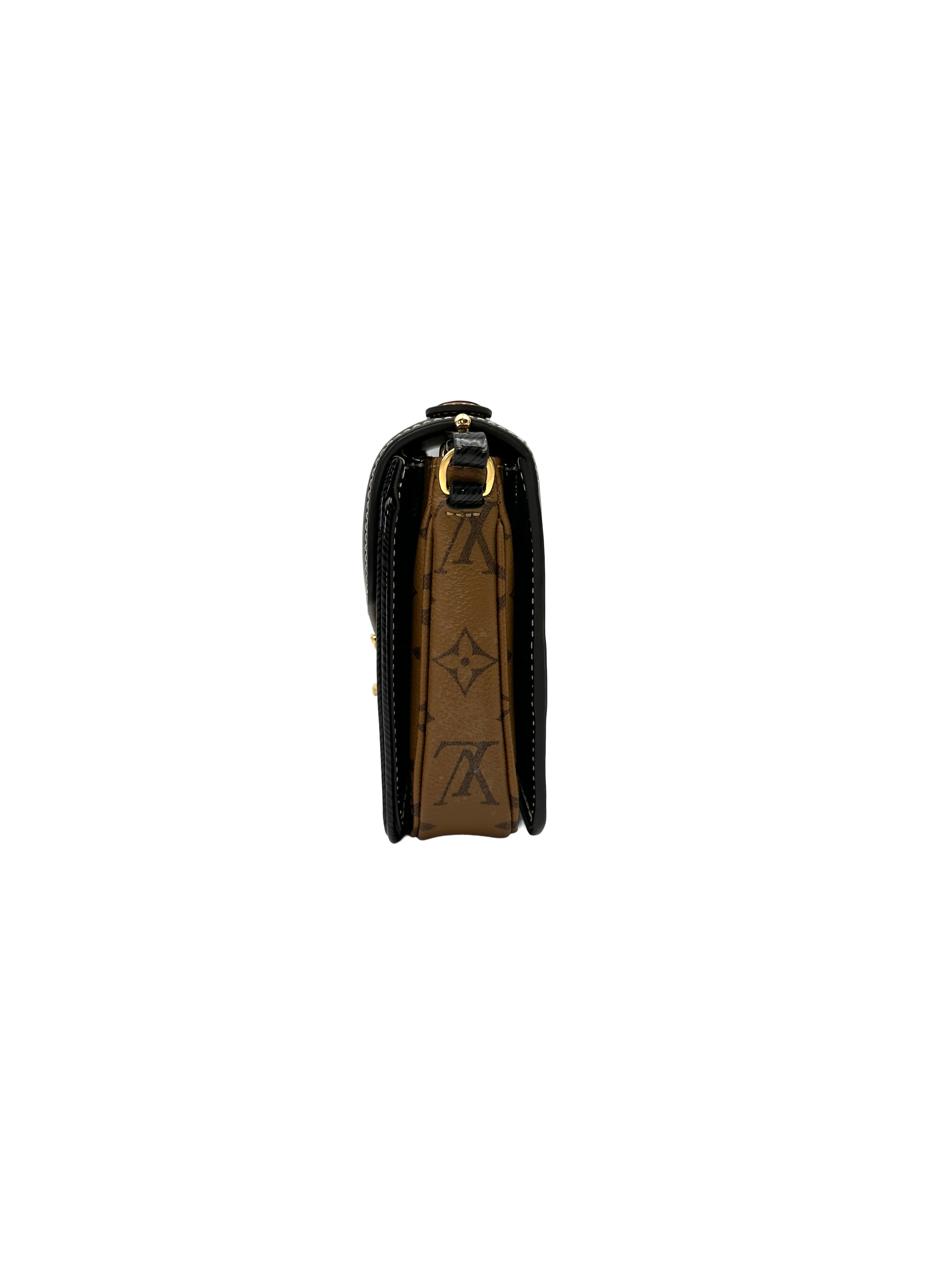 Louis Vuitton Black Leather Pochette Metis LV3358