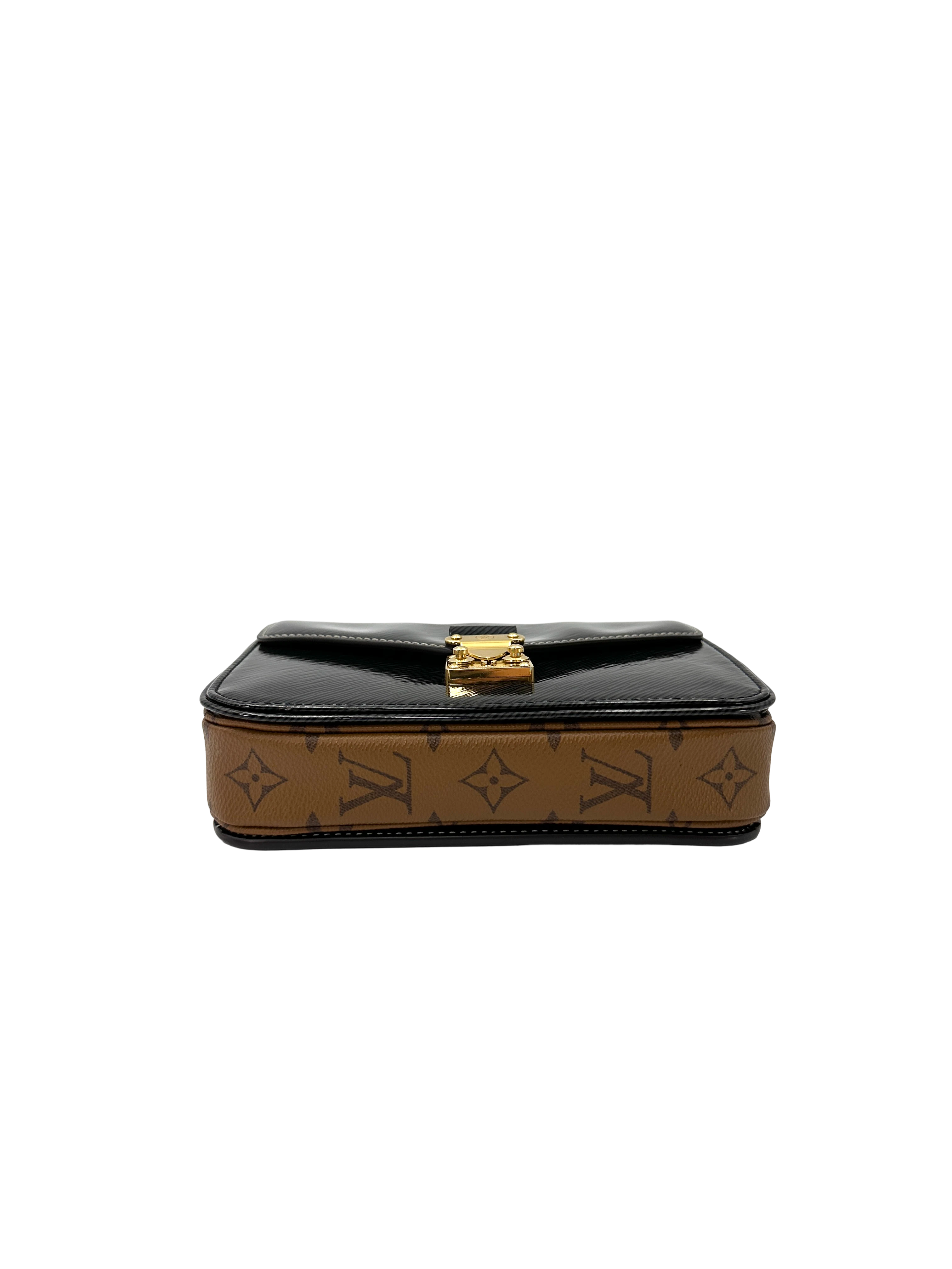 Louis Vuitton Black Leather Pochette Metis LV3358