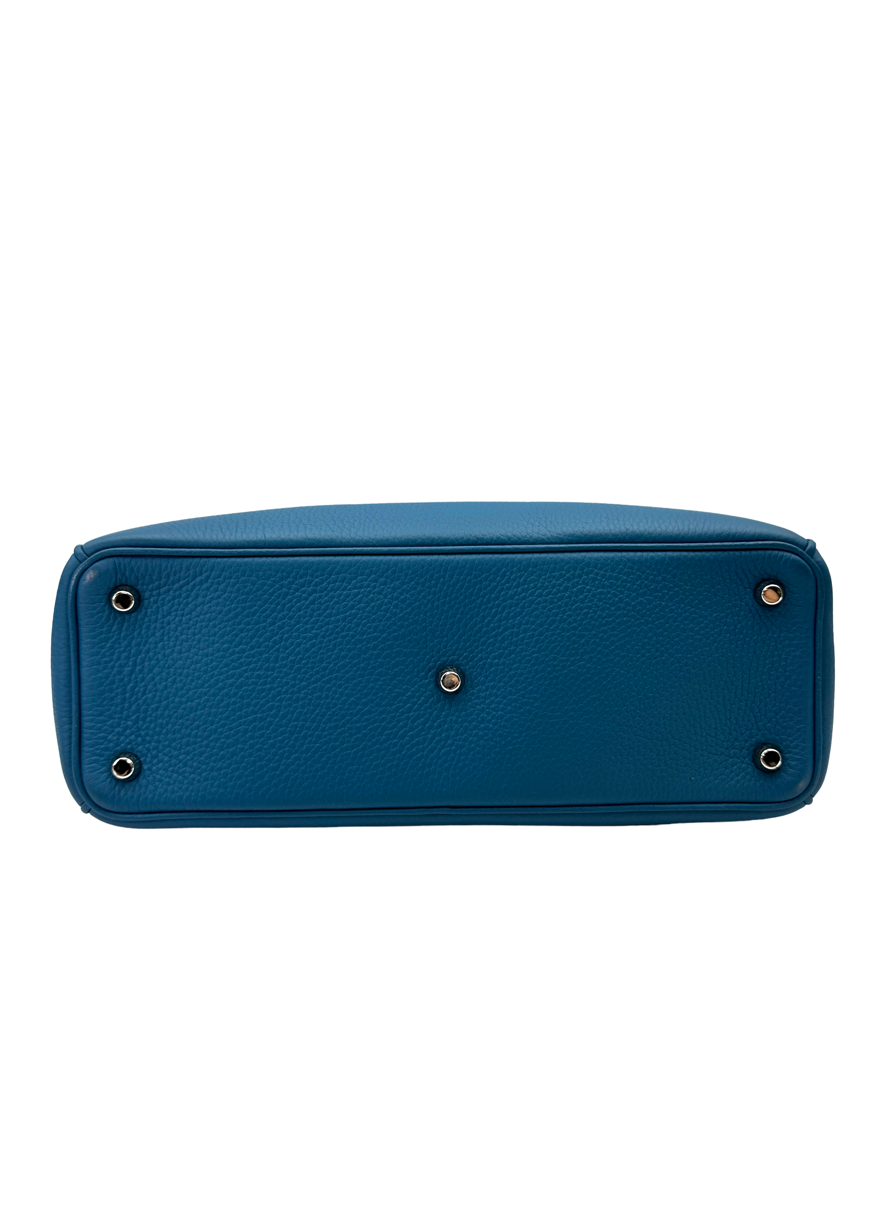 Christian Dior Diorissimo Blue Leather Medium Size Handle Bag With Pouch DR934