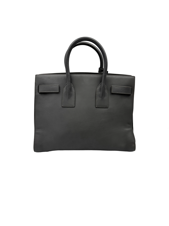 Saint Laurent Sac de Jour Grey Leather Medium Size Handle Bag SL301