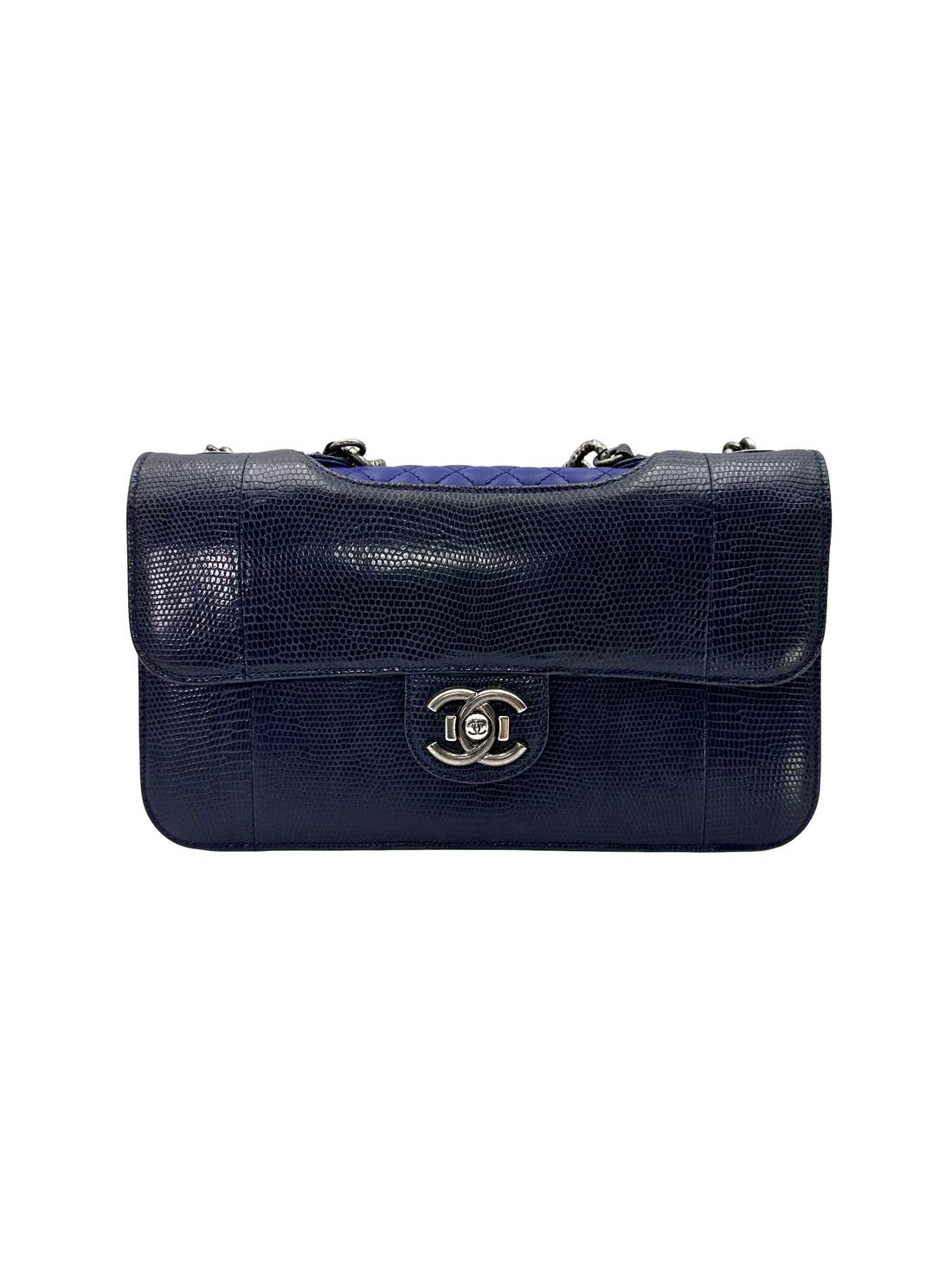 Chanel Navy Lizard Perfect Edge Flap Bag(17***54) CC2579