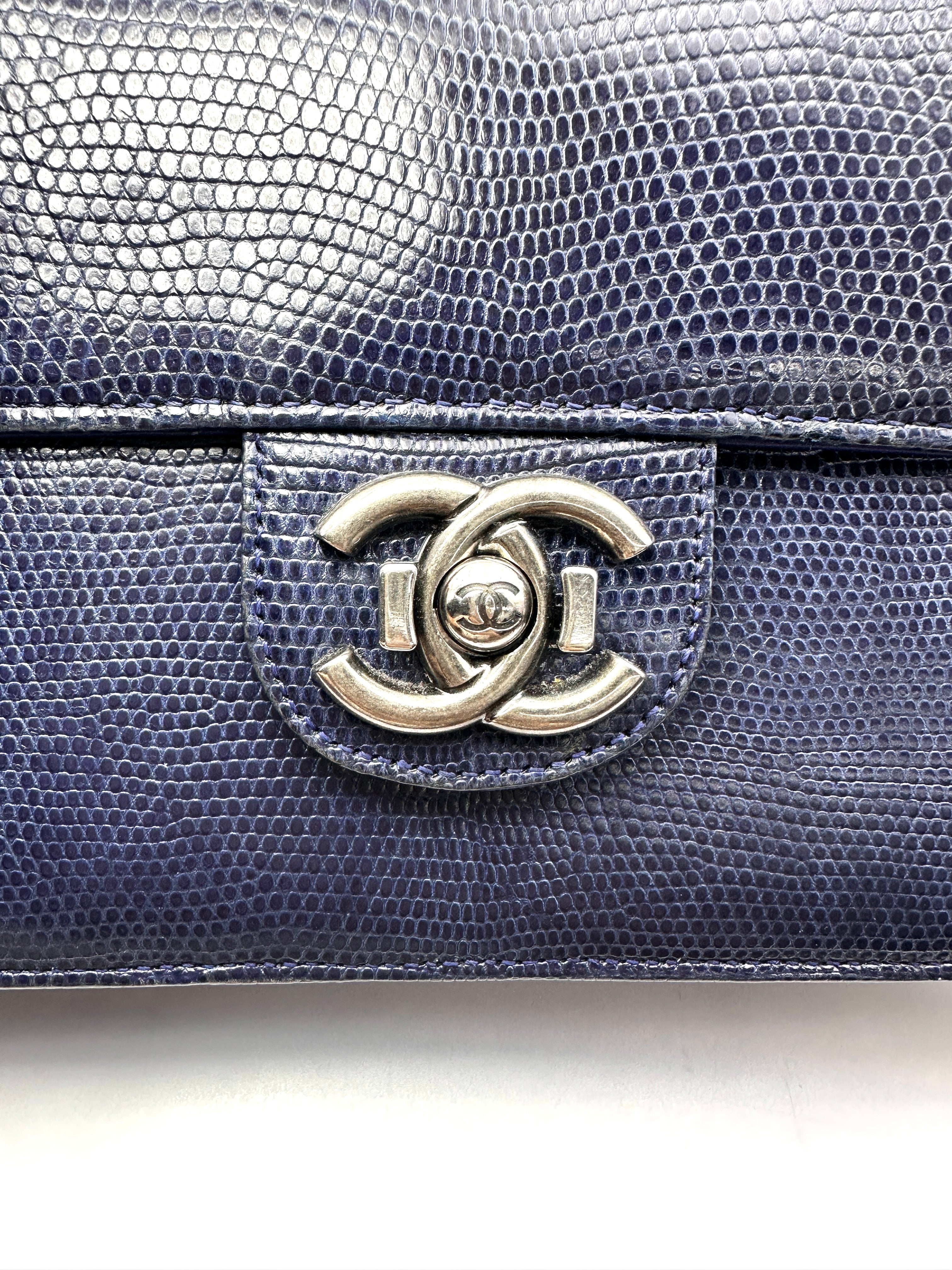 Chanel Navy Lizard Perfect Edge Flap Bag(17***54) CC2579