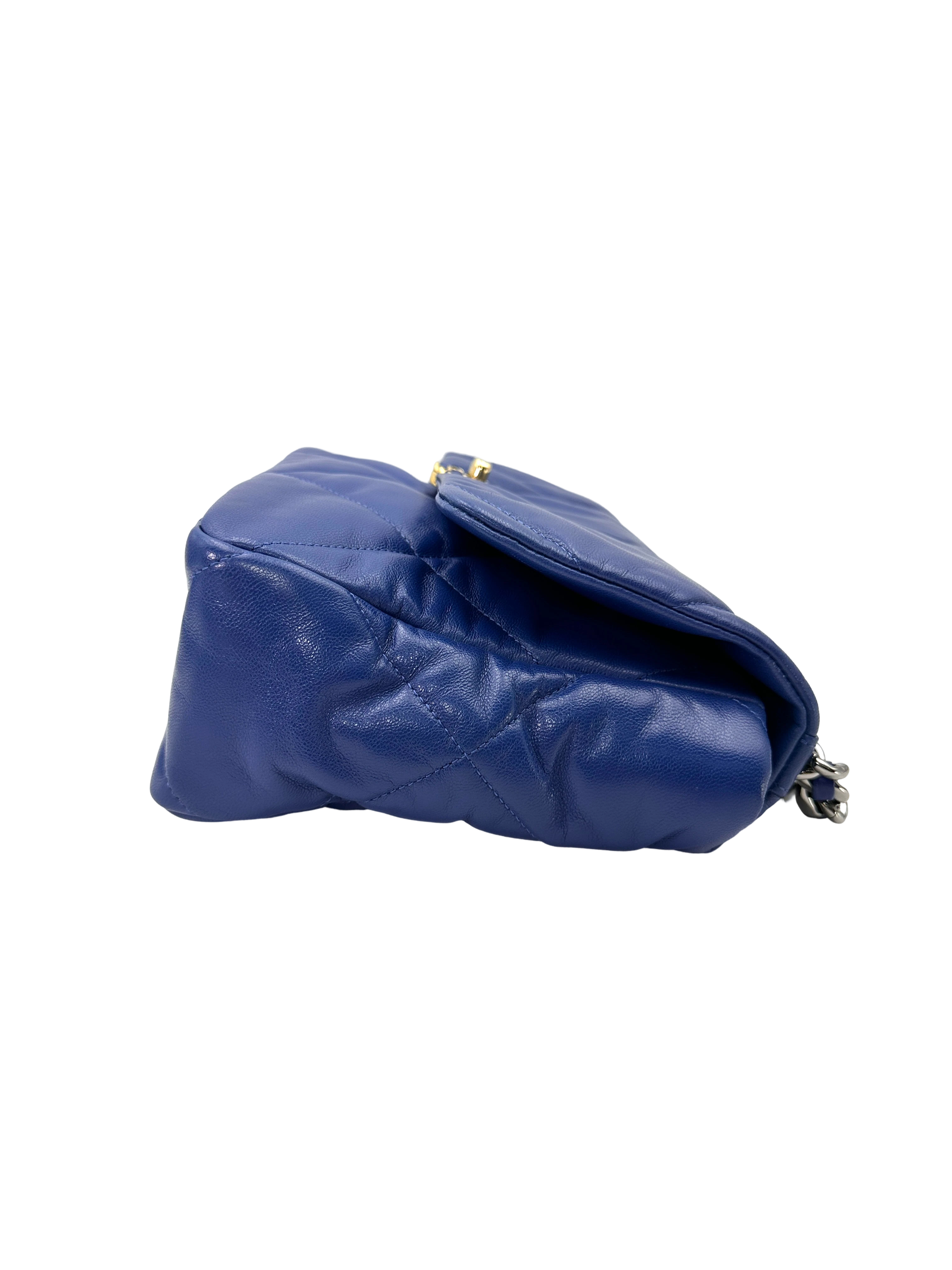 Chanel 19Bag Blue Quilted Leather Shoulder Bag(29***21) CC2580